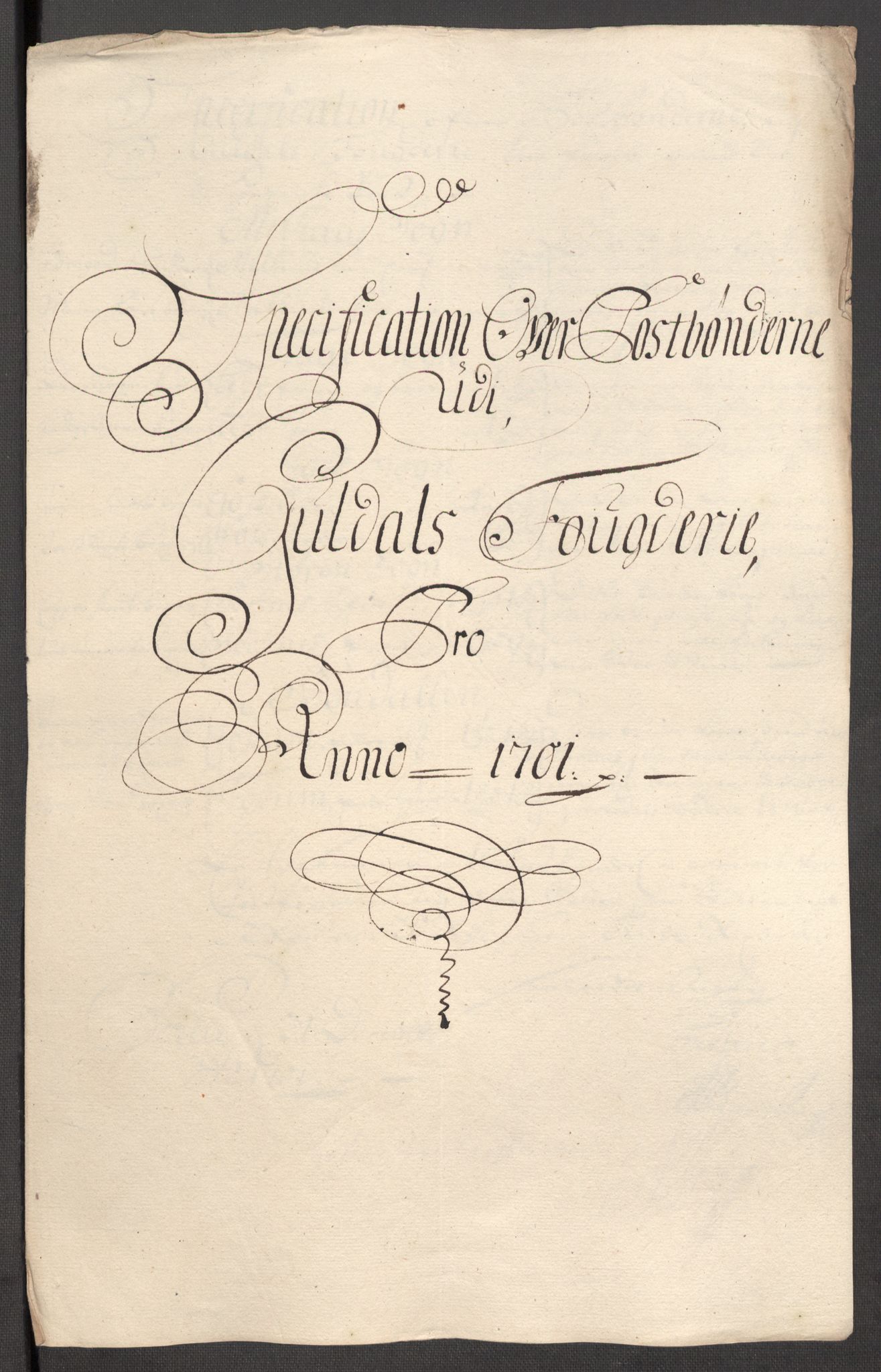 Rentekammeret inntil 1814, Reviderte regnskaper, Fogderegnskap, RA/EA-4092/R60/L3951: Fogderegnskap Orkdal og Gauldal, 1701, s. 287