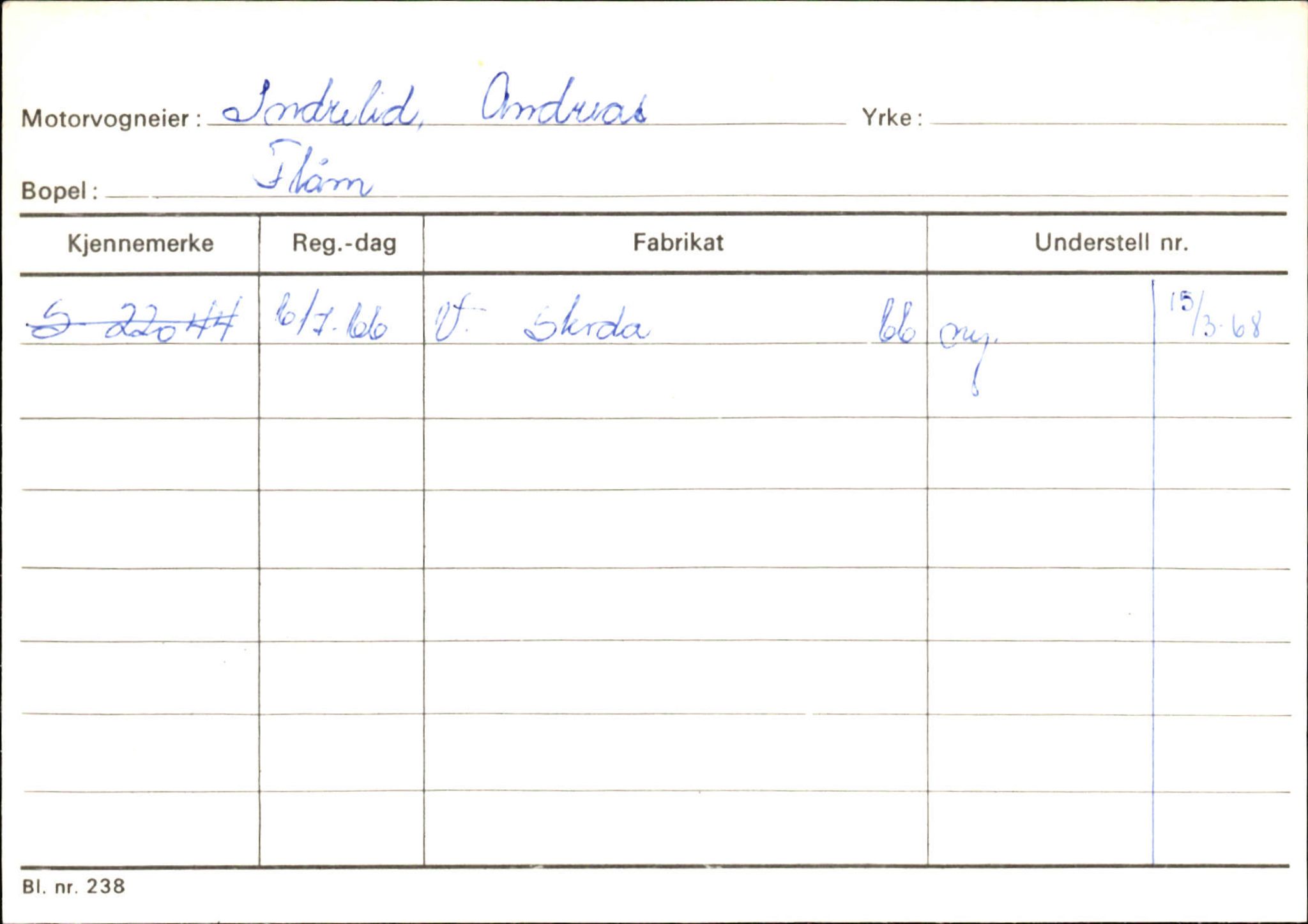 Statens vegvesen, Sogn og Fjordane vegkontor, SAB/A-5301/4/F/L0125: Eigarregister Sogndal V-Å. Aurland A-Å. Fjaler A-N, 1945-1975, s. 770