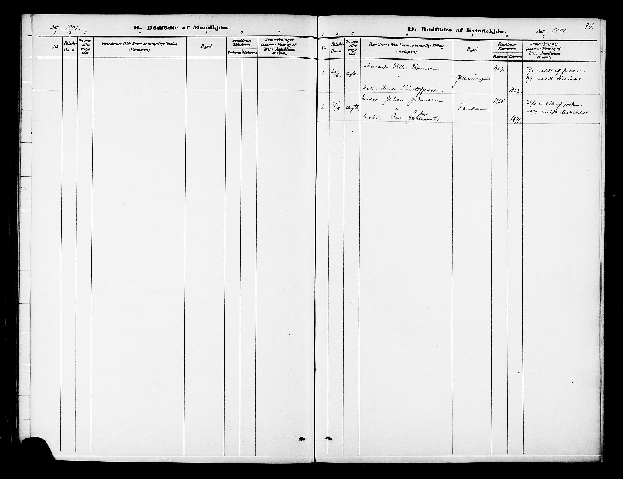 Ministerialprotokoller, klokkerbøker og fødselsregistre - Nordland, SAT/A-1459/834/L0508: Ministerialbok nr. 834A06, 1892-1901, s. 74