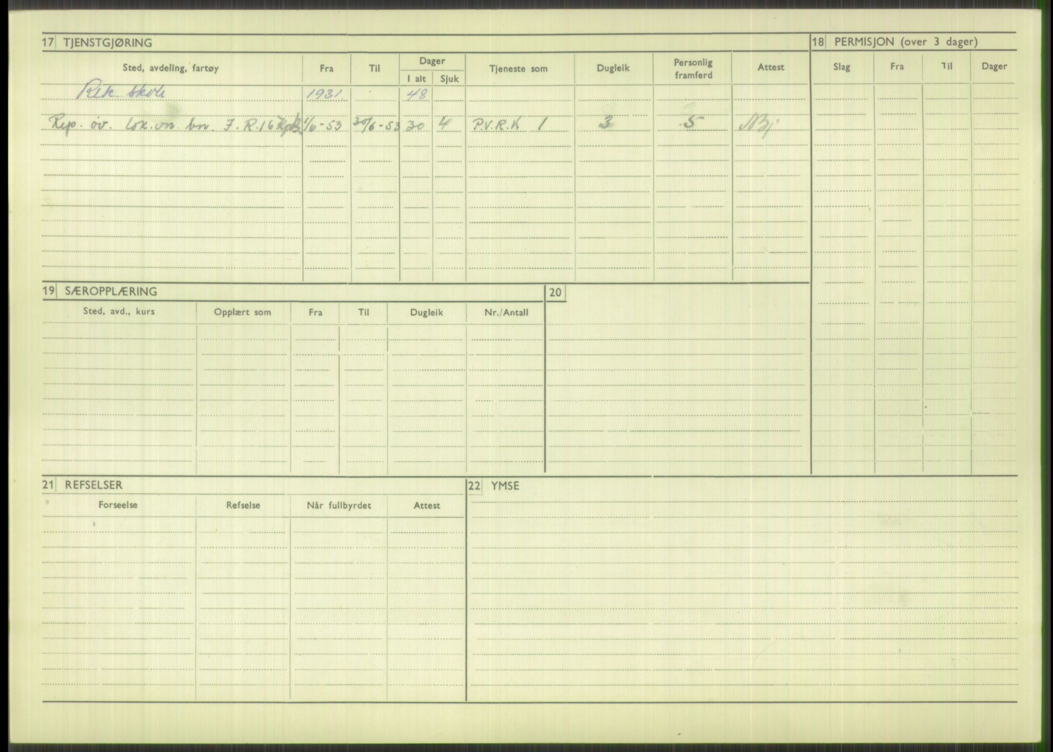 Forsvaret, Troms infanteriregiment nr. 16, AV/RA-RAFA-3146/P/Pa/L0015: Rulleblad for regimentets menige mannskaper, årsklasse 1931, 1931, s. 1142