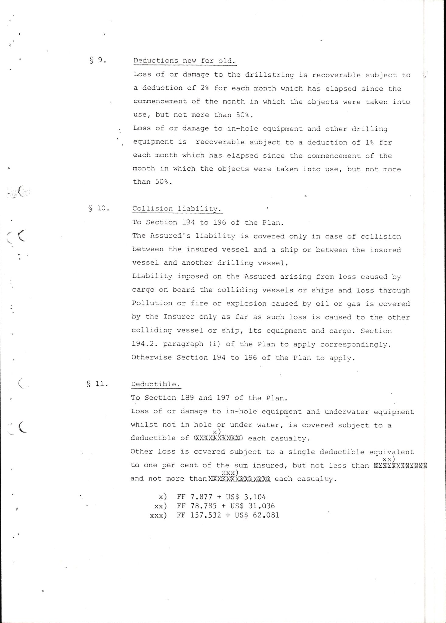 Pa 1503 - Stavanger Drilling AS, AV/SAST-A-101906/2/E/Ec/Eca/L0010: Forsikring, 1976-1983