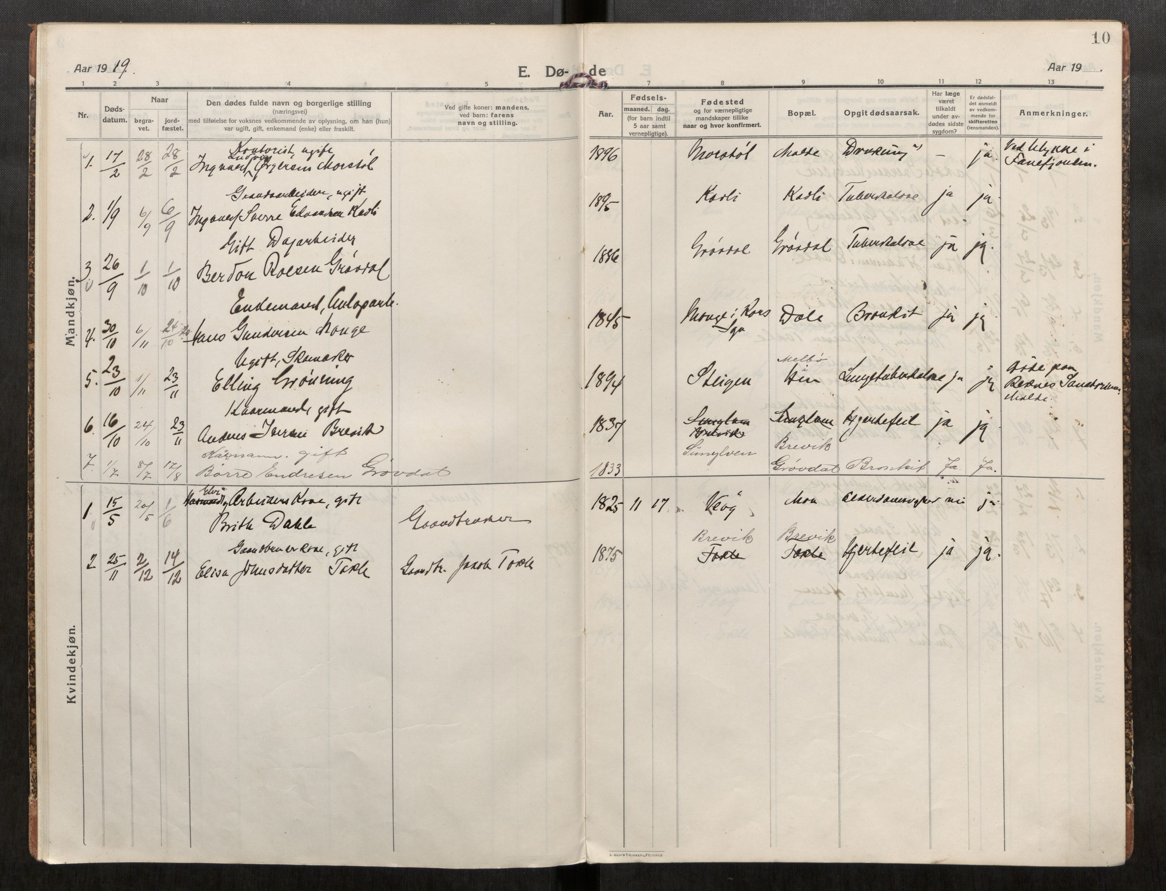 Ministerialprotokoller, klokkerbøker og fødselsregistre - Møre og Romsdal, AV/SAT-A-1454/545/L0595: Ministerialbok nr. 545A05, 1915-1921, s. 10