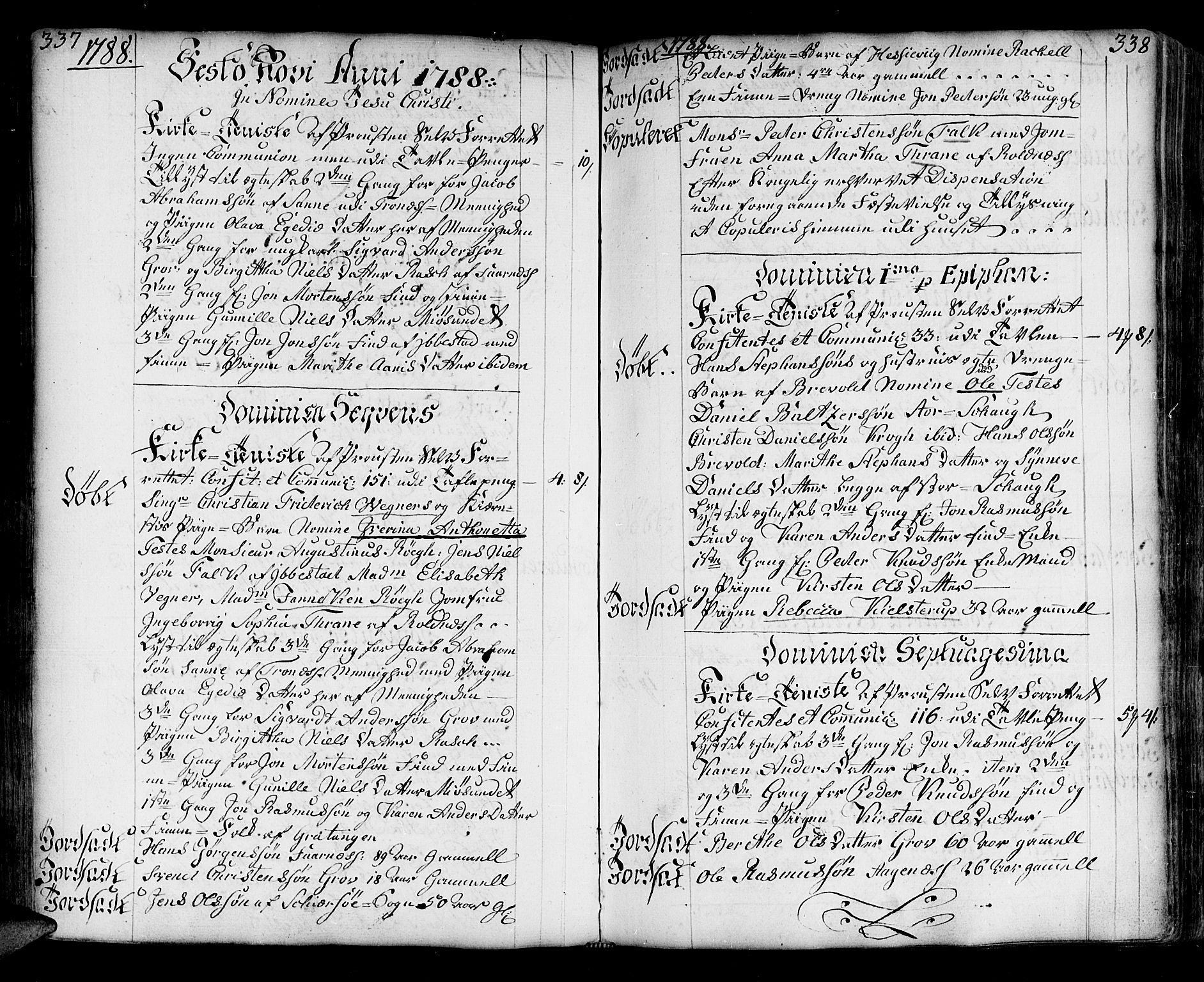 Ibestad sokneprestembete, AV/SATØ-S-0077/H/Ha/Haa/L0003kirke: Ministerialbok nr. 3, 1776-1801, s. 337-338