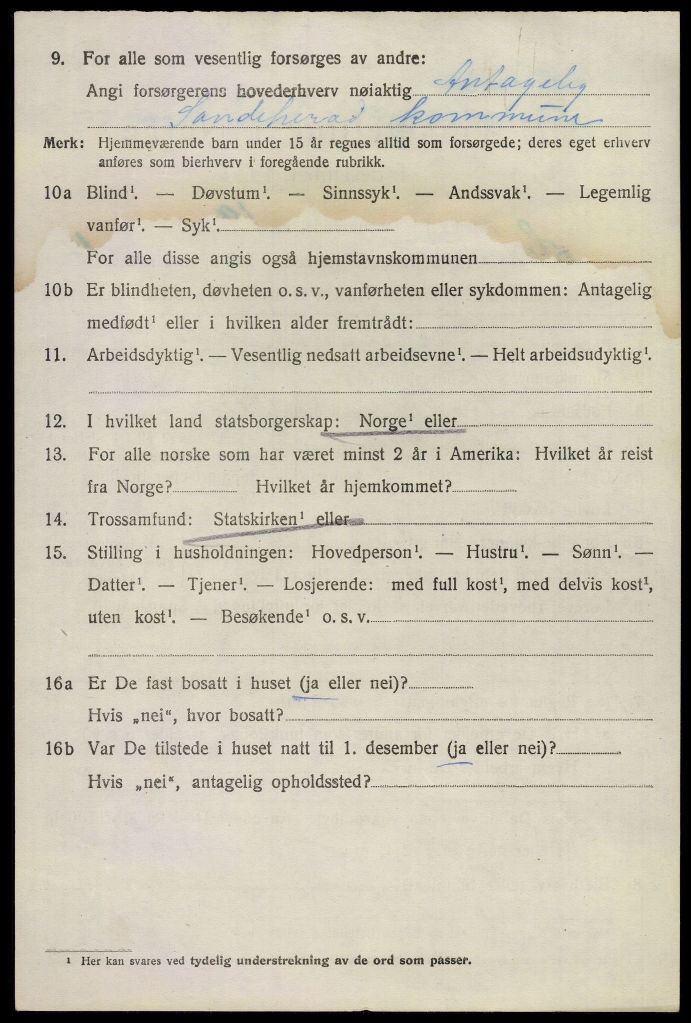 SAKO, Folketelling 1920 for 0724 Sandeherred herred, 1920, s. 20853