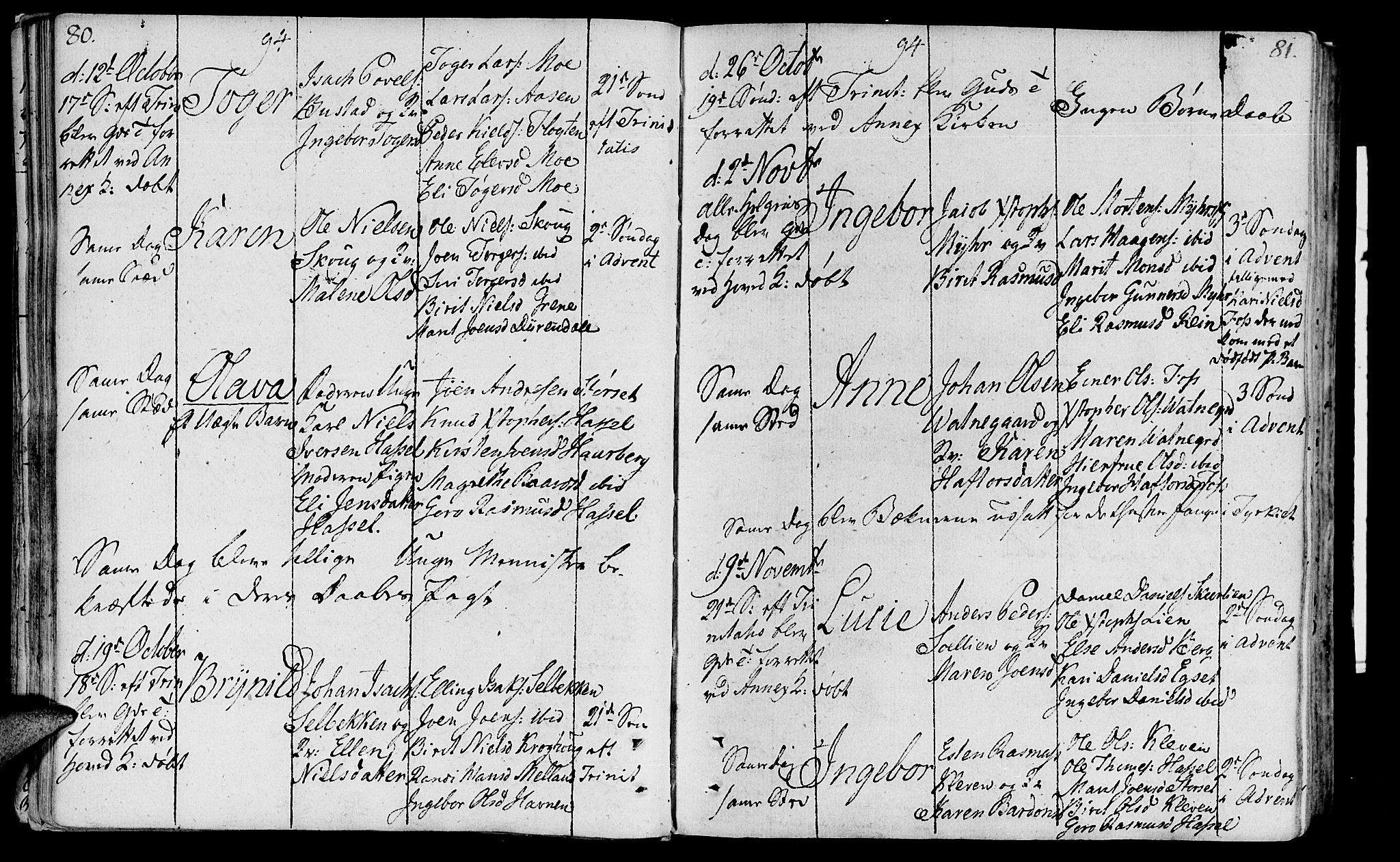 Ministerialprotokoller, klokkerbøker og fødselsregistre - Sør-Trøndelag, AV/SAT-A-1456/646/L0606: Ministerialbok nr. 646A04, 1791-1805, s. 80-81
