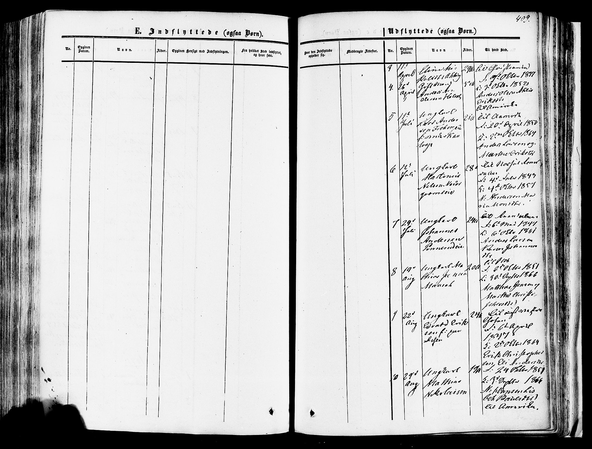 Vang prestekontor, Hedmark, SAH/PREST-008/H/Ha/Haa/L0013: Ministerialbok nr. 13, 1855-1879, s. 409