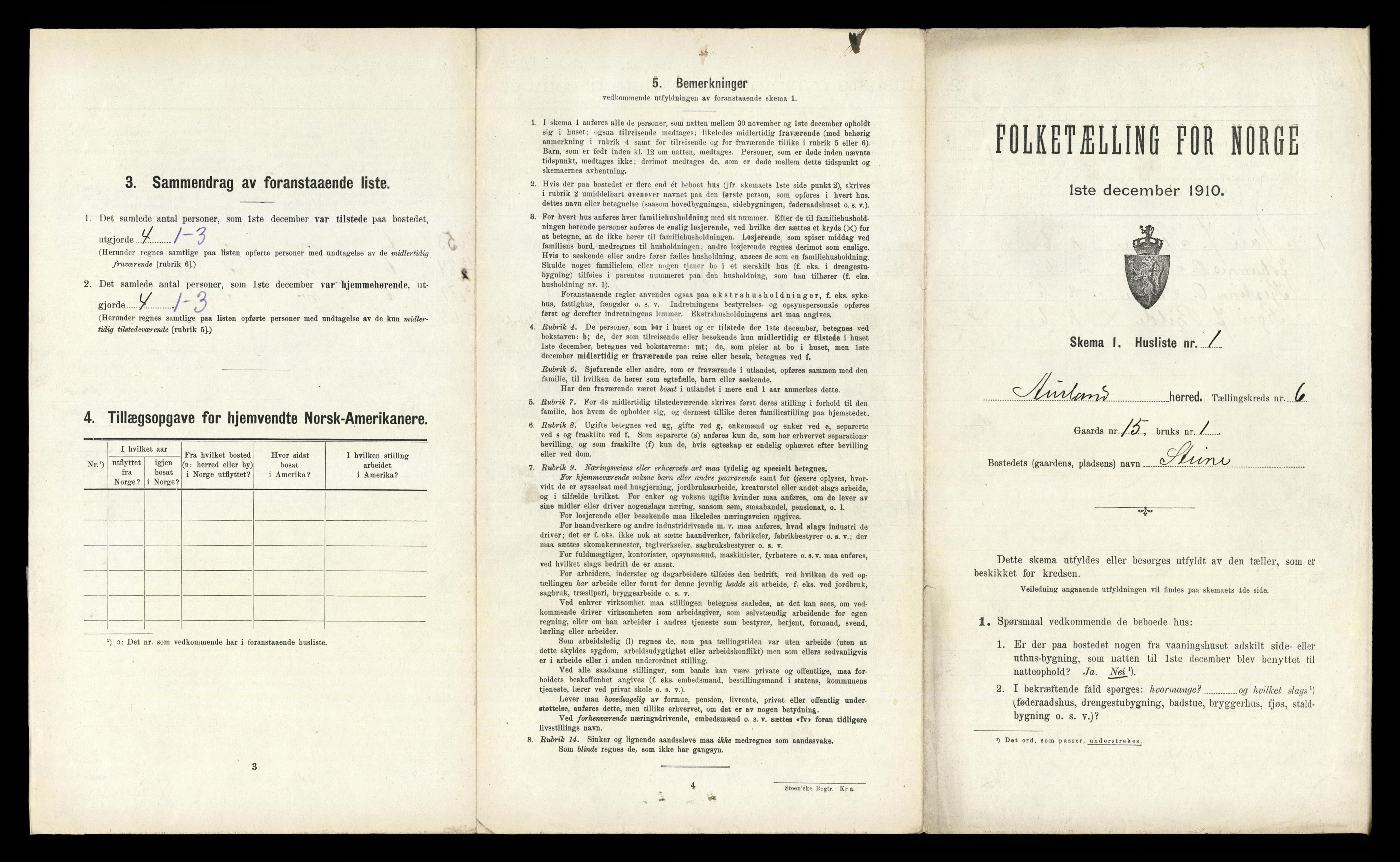 RA, Folketelling 1910 for 1421 Aurland herred, 1910, s. 533