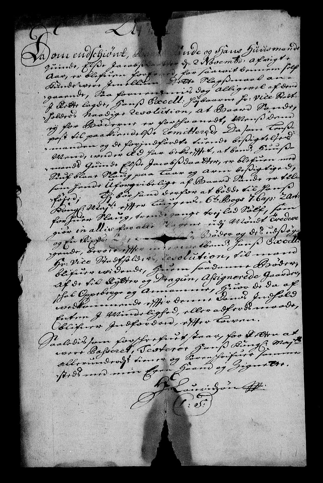Stattholderembetet 1572-1771, RA/EA-2870/Af/L0004: Avskrifter av vedlegg til originale supplikker, nummerert i samsvar med supplikkbøkene, 1691-1694, s. 197