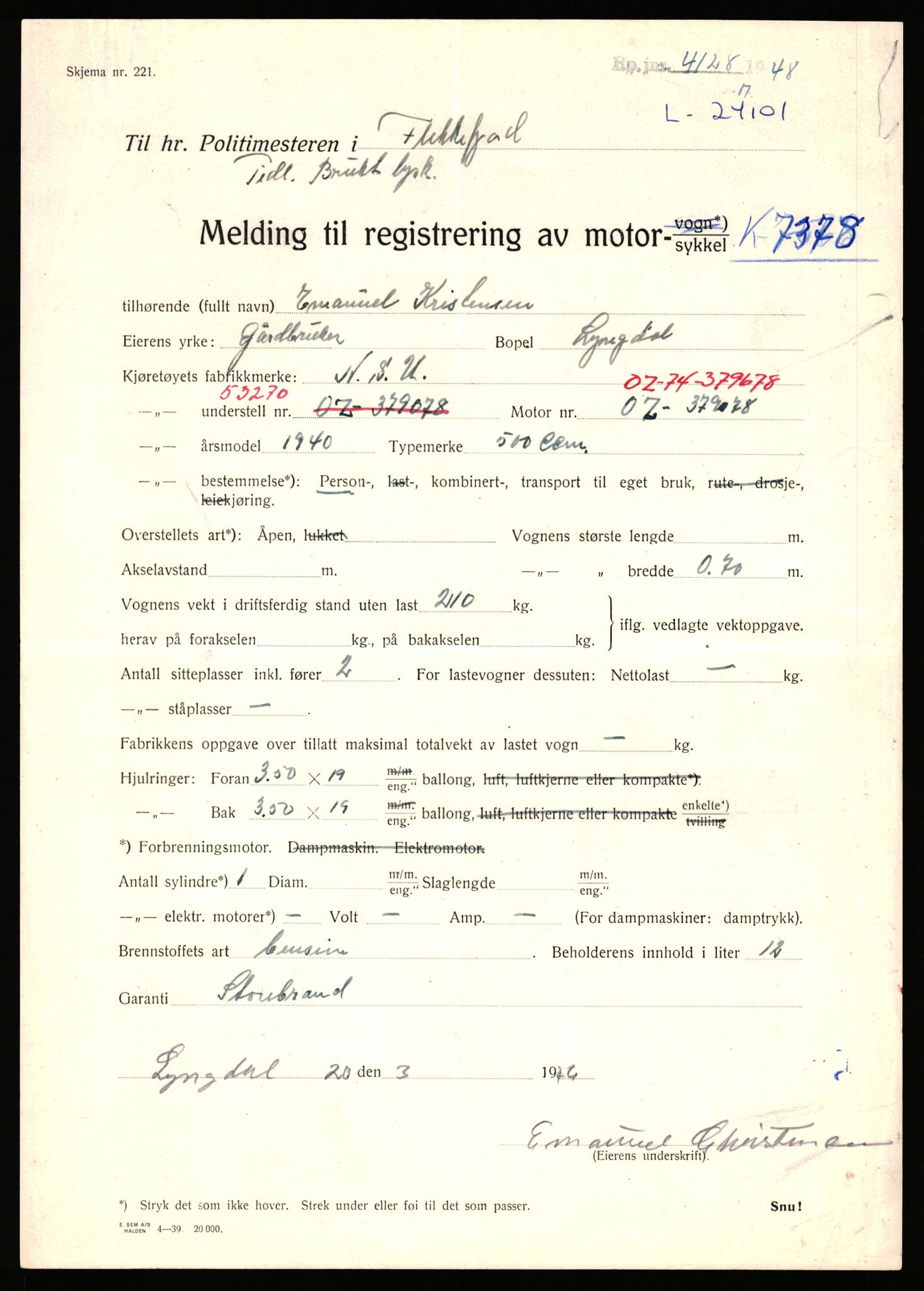 Stavanger trafikkstasjon, AV/SAST-A-101942/0/F/L0041: L-24000 - L-24599, 1930-1971, s. 347