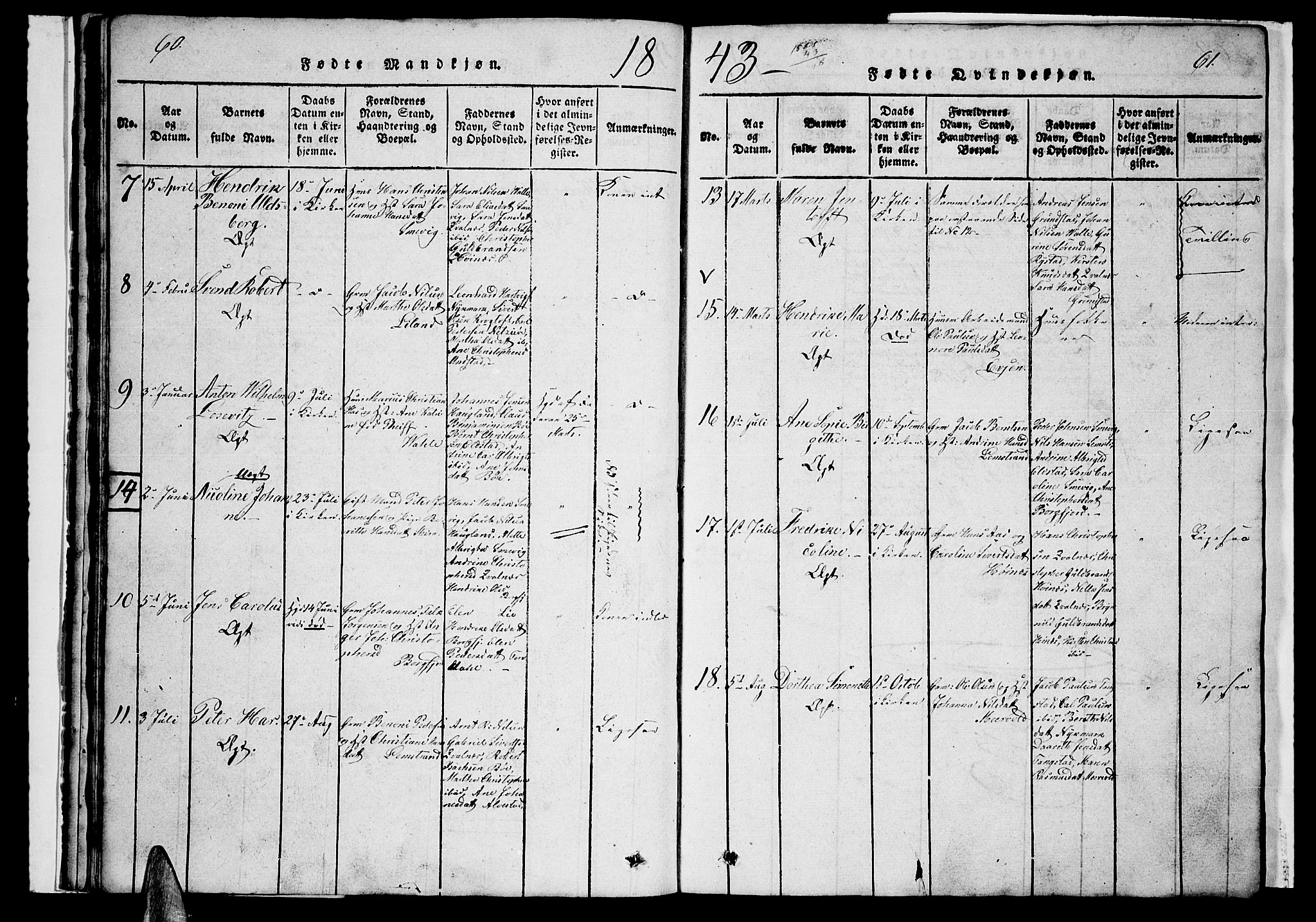 Ministerialprotokoller, klokkerbøker og fødselsregistre - Nordland, AV/SAT-A-1459/880/L1139: Klokkerbok nr. 880C01, 1836-1857, s. 60-61