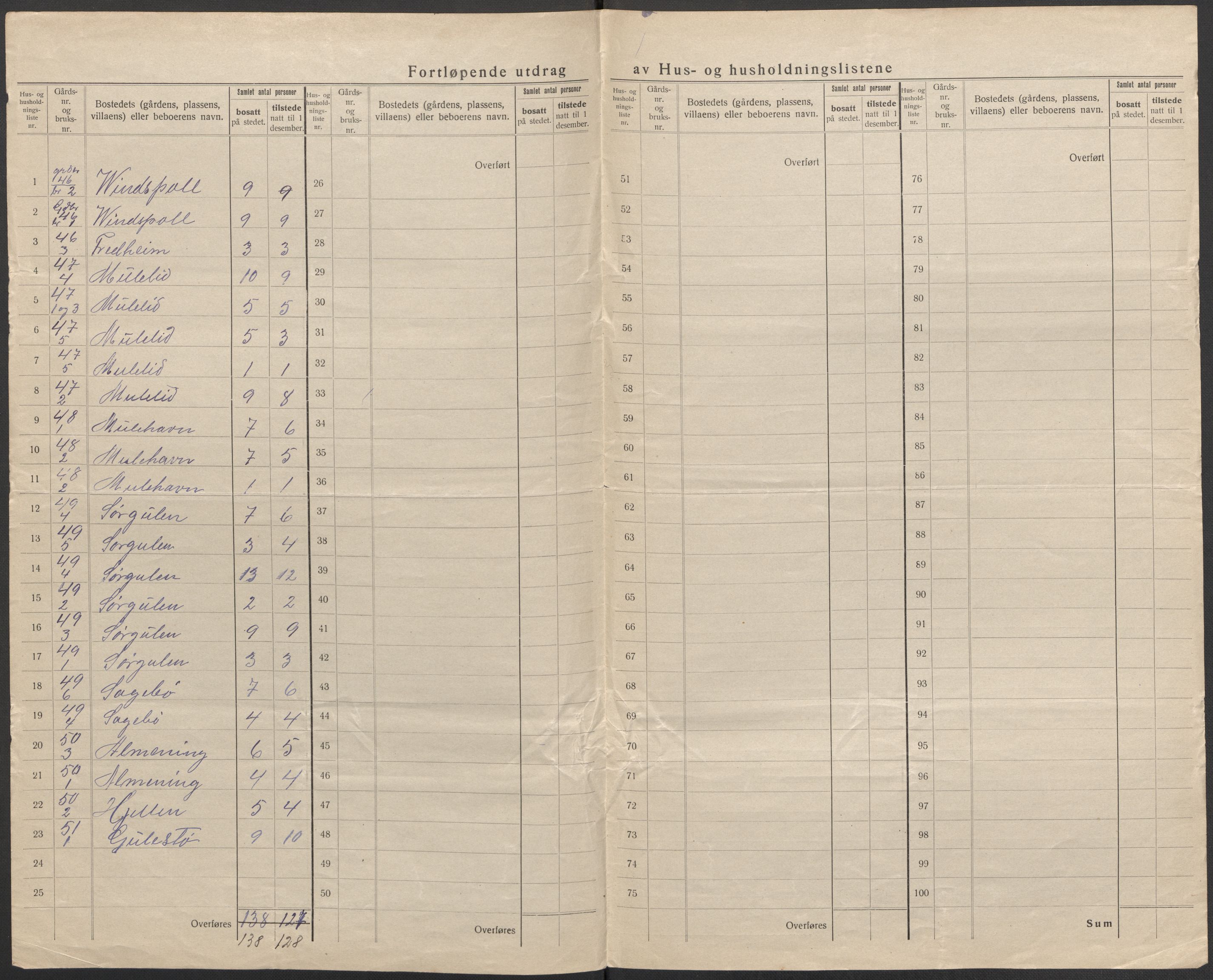 SAB, Folketelling 1920 for 1438 Bremanger herred, 1920, s. 46