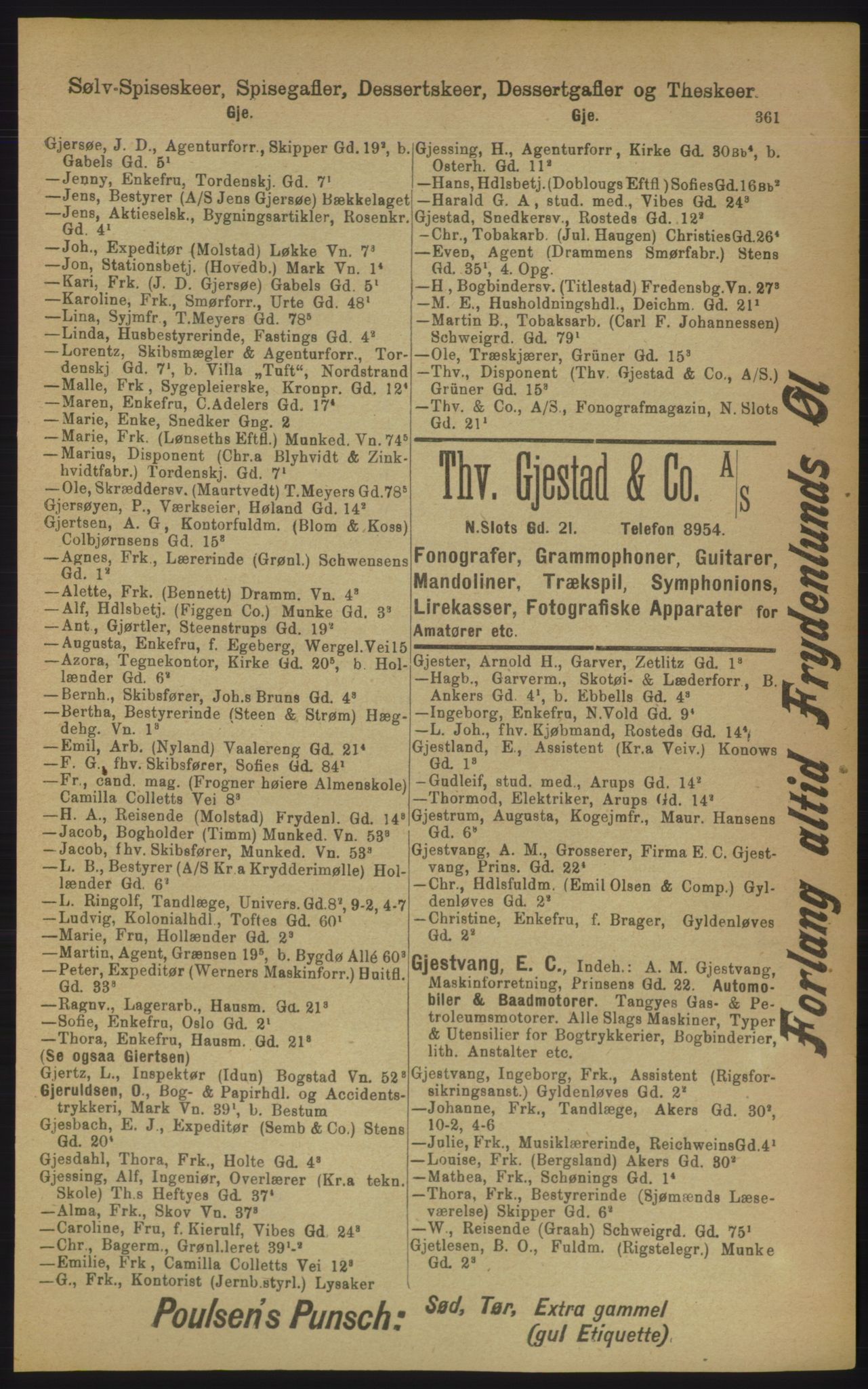 Kristiania/Oslo adressebok, PUBL/-, 1906, s. 361