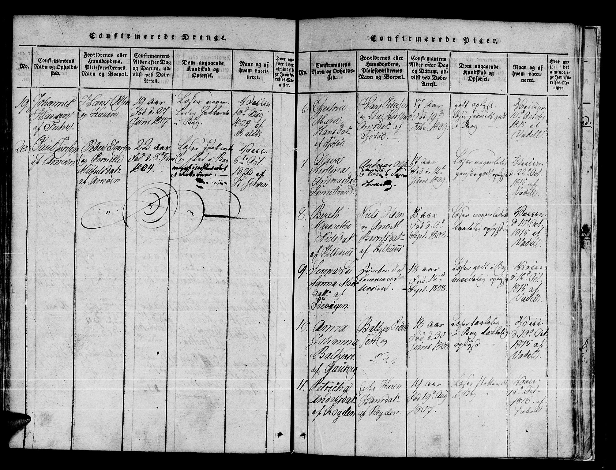 Trondenes sokneprestkontor, AV/SATØ-S-1319/H/Ha/L0006kirke: Ministerialbok nr. 6, 1821-1827