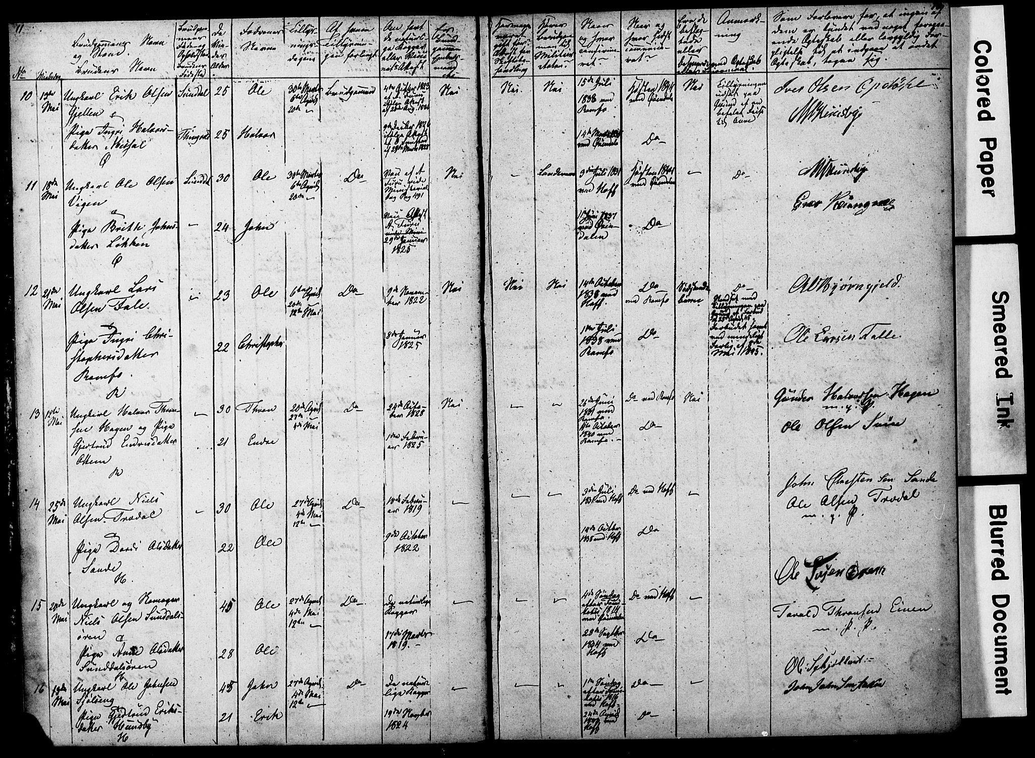 Ministerialprotokoller, klokkerbøker og fødselsregistre - Møre og Romsdal, SAT/A-1454/590/L1014: Lysningsprotokoll nr. 590A06, 1844-1878, s. 11-12