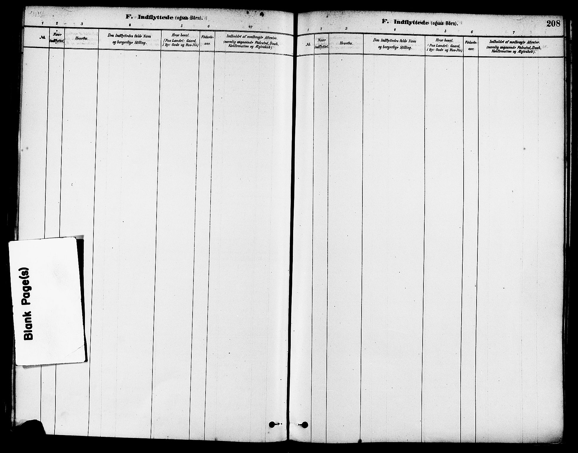 Haugesund sokneprestkontor, AV/SAST-A -101863/H/Ha/Haa/L0003: Ministerialbok nr. A 3, 1885-1890, s. 208