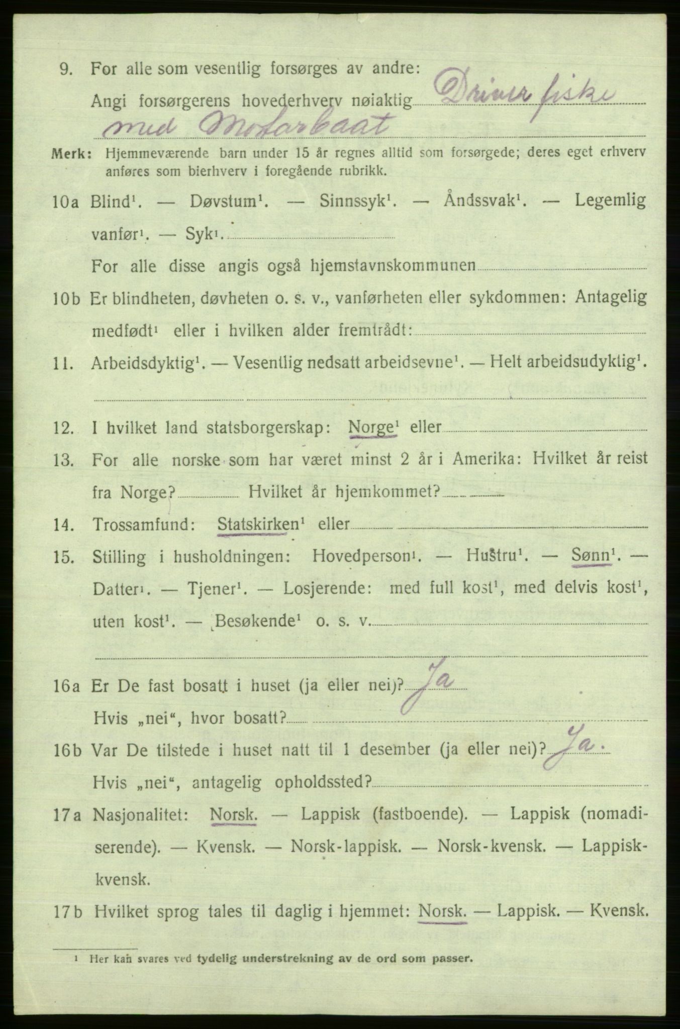 SATØ, Folketelling 1920 for 2018 Måsøy herred, 1920, s. 3329