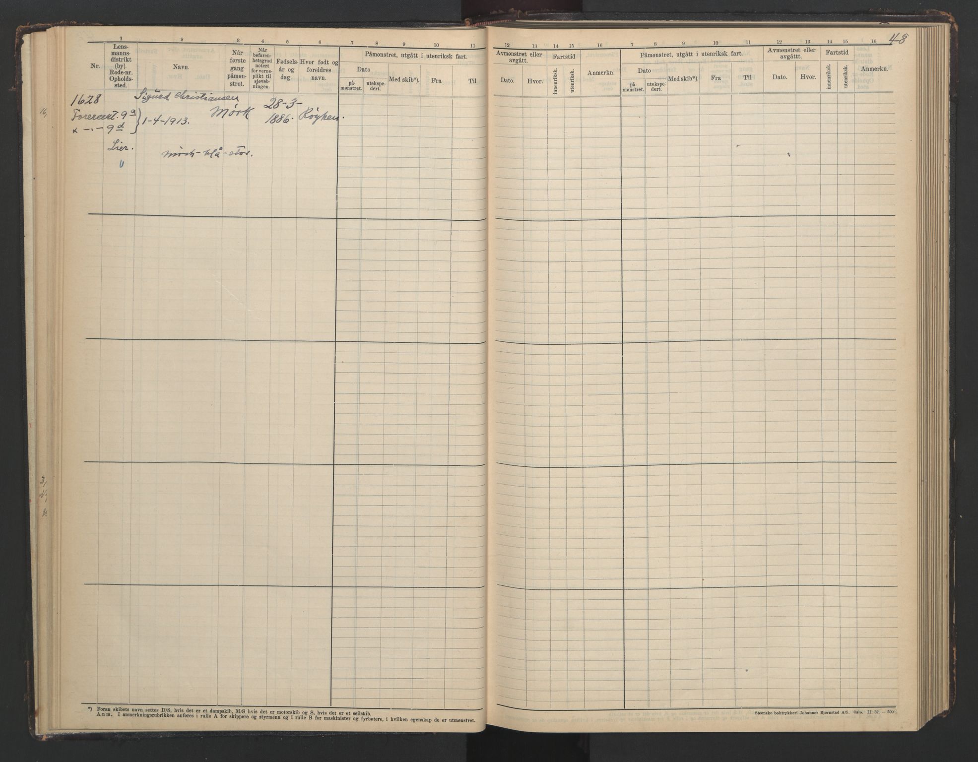 Drammen innrulleringsdistrikt, AV/SAKO-A-781/F/Fc/L0010: Hovedrulle, 1921-1948, s. 48