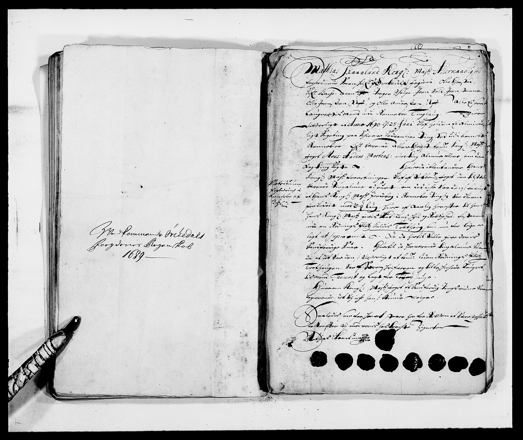 Rentekammeret inntil 1814, Reviderte regnskaper, Fogderegnskap, AV/RA-EA-4092/R58/L3936: Fogderegnskap Orkdal, 1689-1690, s. 62