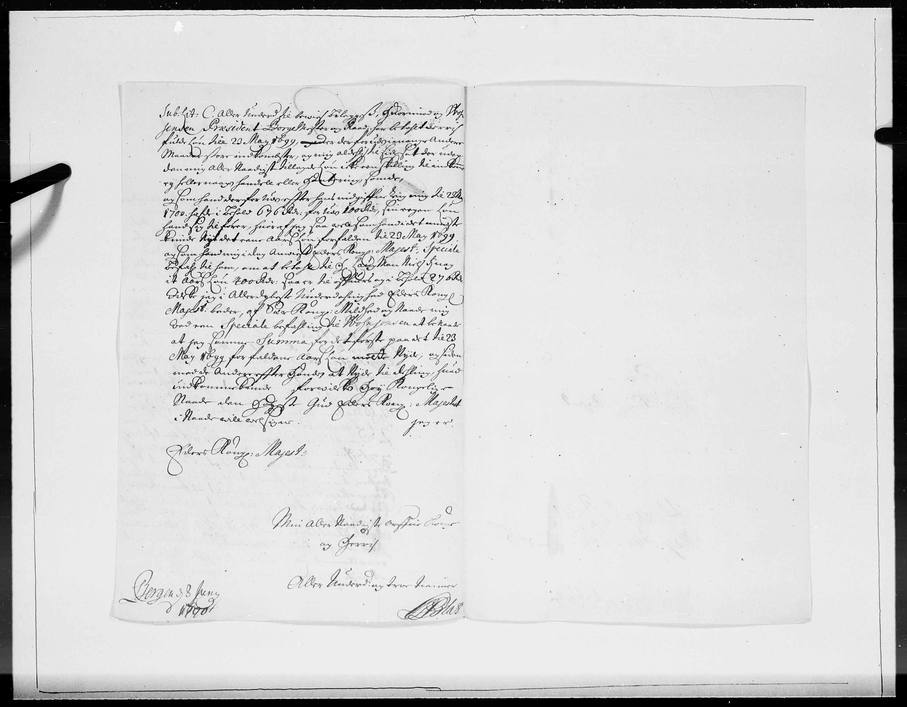 Danske Kanselli 1572-1799, AV/RA-EA-3023/F/Fc/Fcc/Fcca/L0051: Norske innlegg 1572-1799, 1700, s. 35