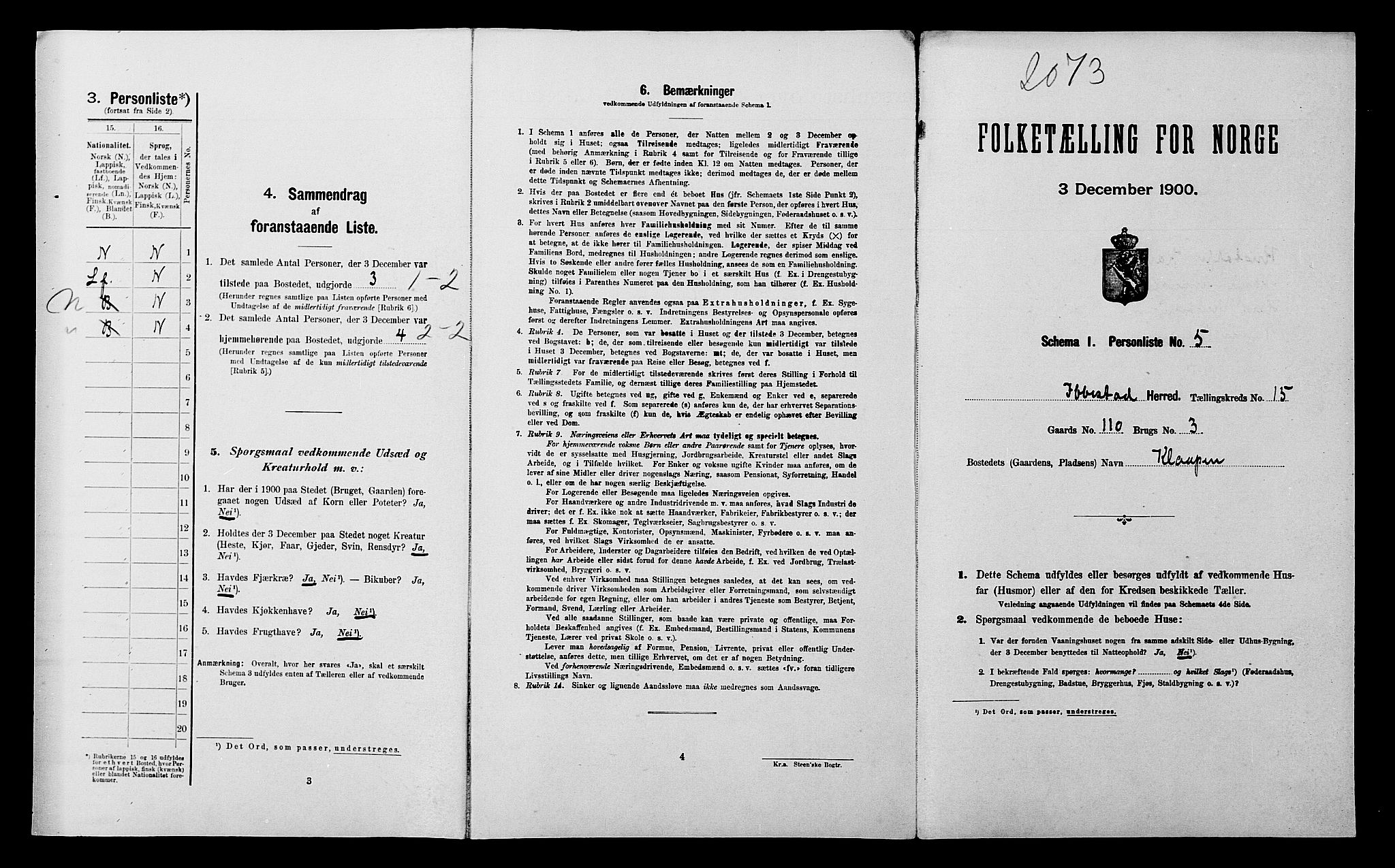 SATØ, Folketelling 1900 for 1917 Ibestad herred, 1900, s. 2045