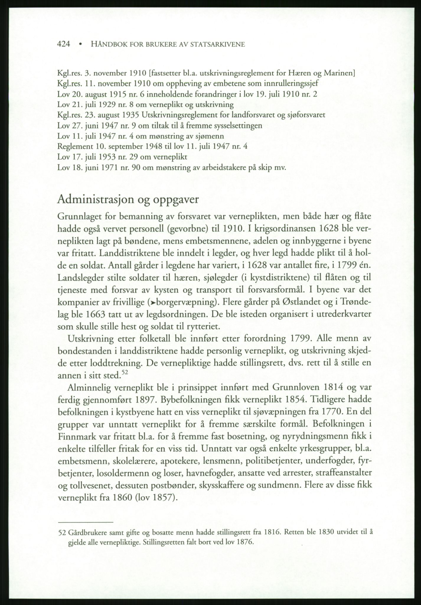 Publikasjoner utgitt av Arkivverket, PUBL/PUBL-001/B/0019: Liv Mykland: Håndbok for brukere av statsarkivene (2005), 2005, s. 424