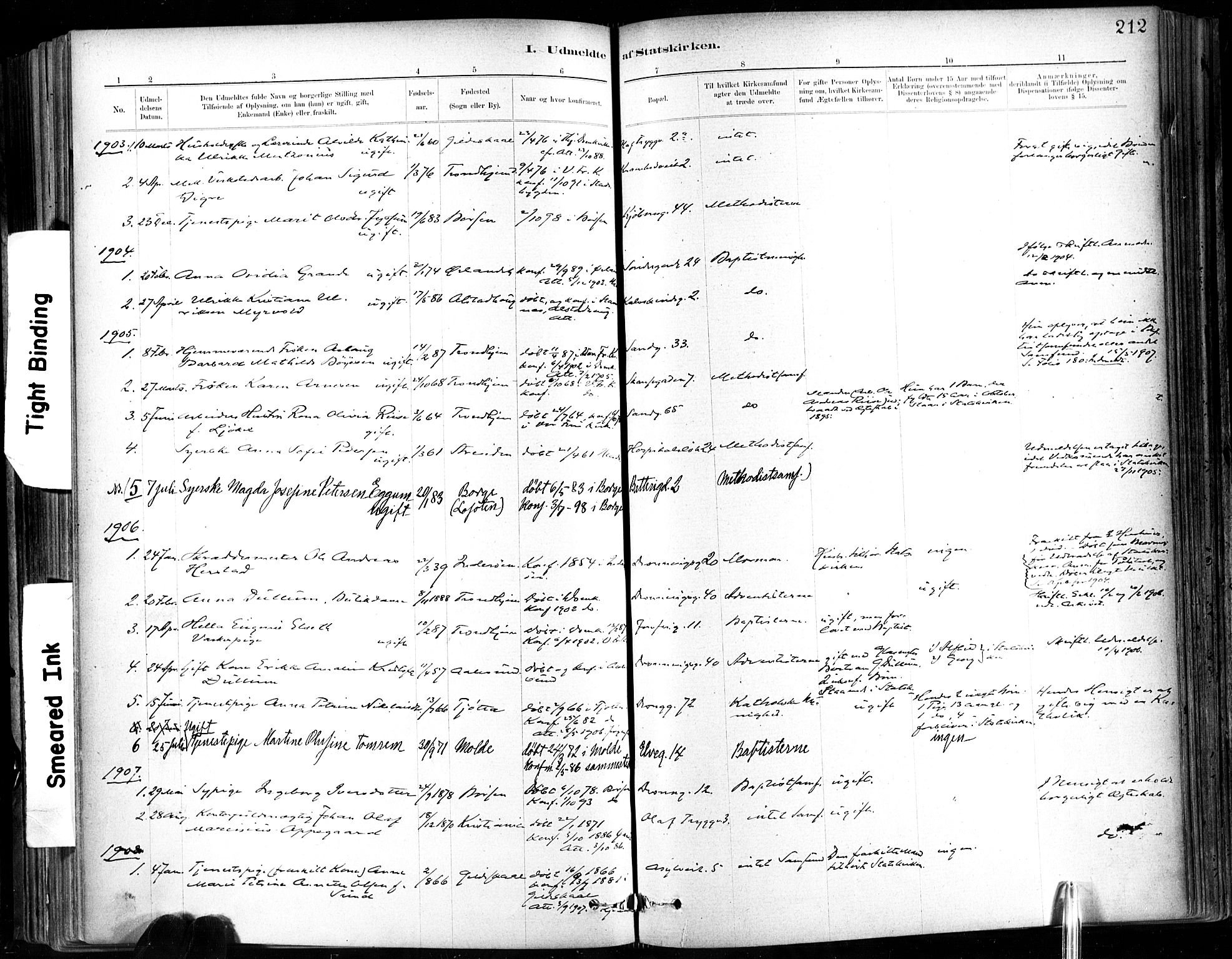 Ministerialprotokoller, klokkerbøker og fødselsregistre - Sør-Trøndelag, SAT/A-1456/602/L0120: Ministerialbok nr. 602A18, 1880-1913, s. 212