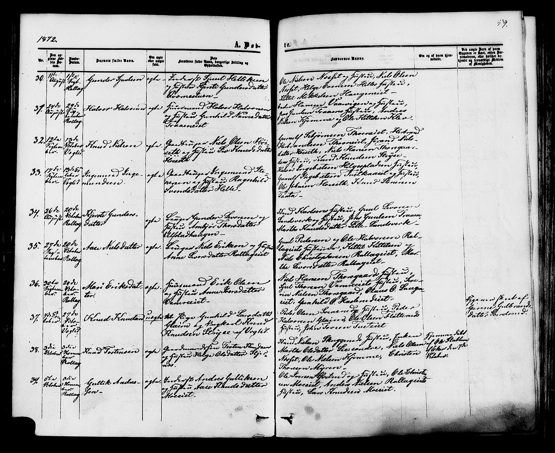 Rollag kirkebøker, AV/SAKO-A-240/F/Fa/L0009: Ministerialbok nr. I 9, 1860-1874, s. 59