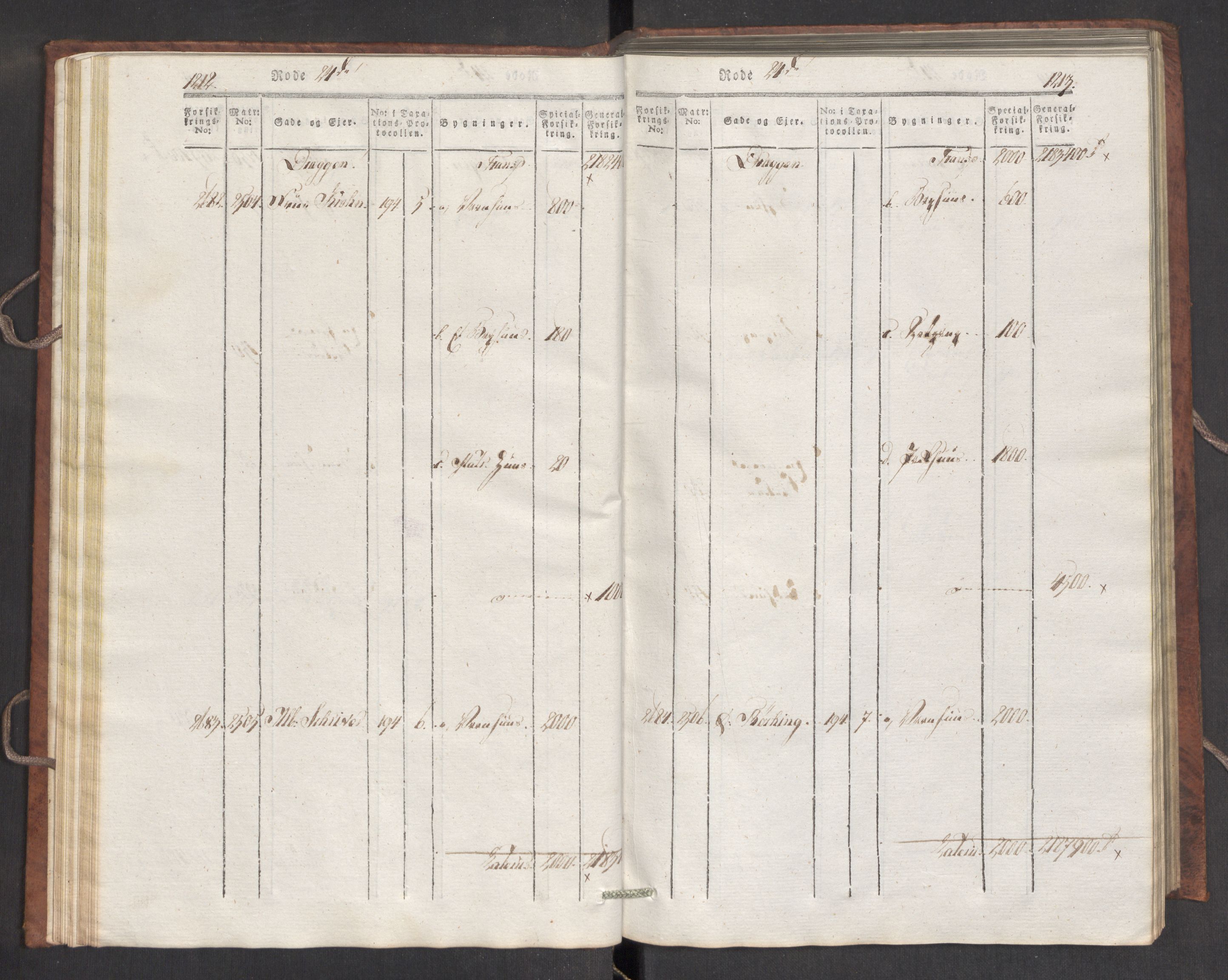 Kommersekollegiet, Brannforsikringskontoret 1767-1814, AV/RA-EA-5458/F/Fa/L0007/0003: Bergen / Branntakstprotokoll, 1807-1817, s. 1212-1213