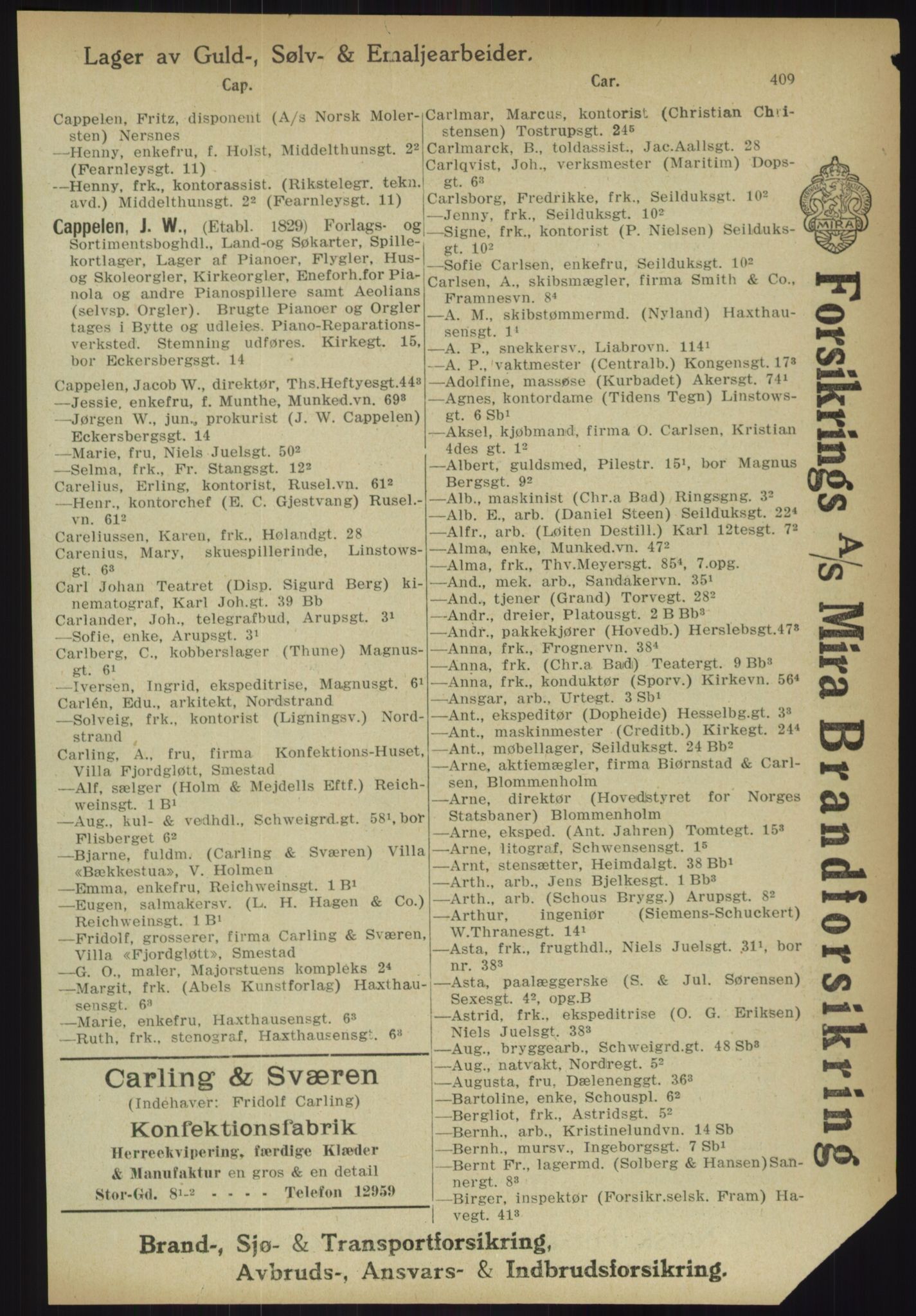 Kristiania/Oslo adressebok, PUBL/-, 1918, s. 434
