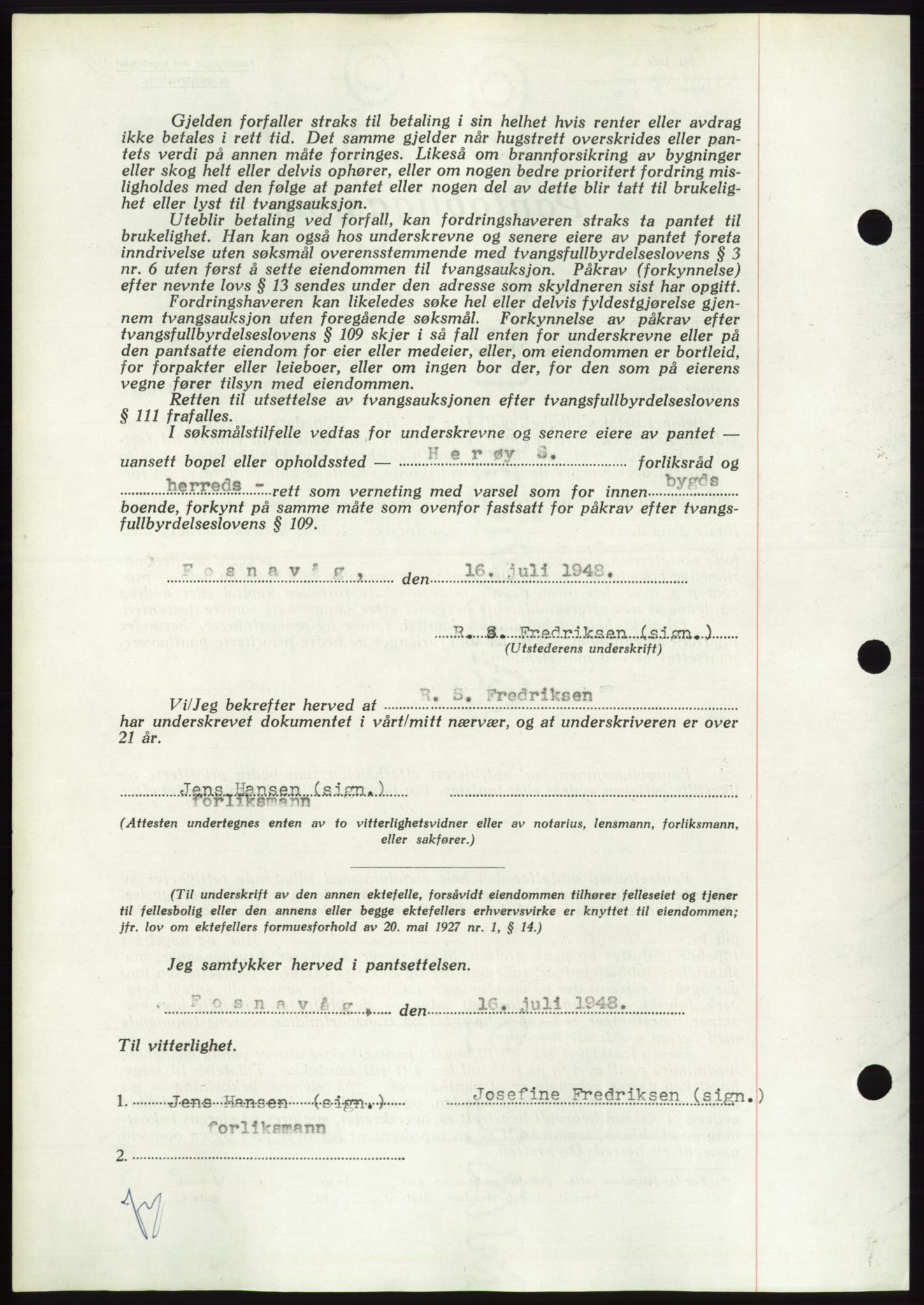 Søre Sunnmøre sorenskriveri, AV/SAT-A-4122/1/2/2C/L0116: Pantebok nr. 4B, 1948-1949, Dagboknr: 973/1948