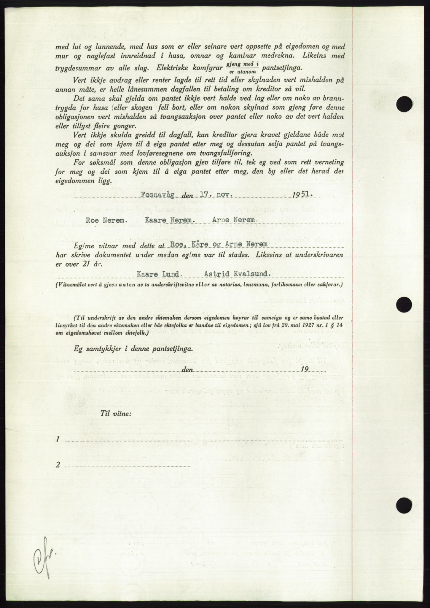 Søre Sunnmøre sorenskriveri, AV/SAT-A-4122/1/2/2C/L0120: Pantebok nr. 8B, 1951-1951, Dagboknr: 2328/1951