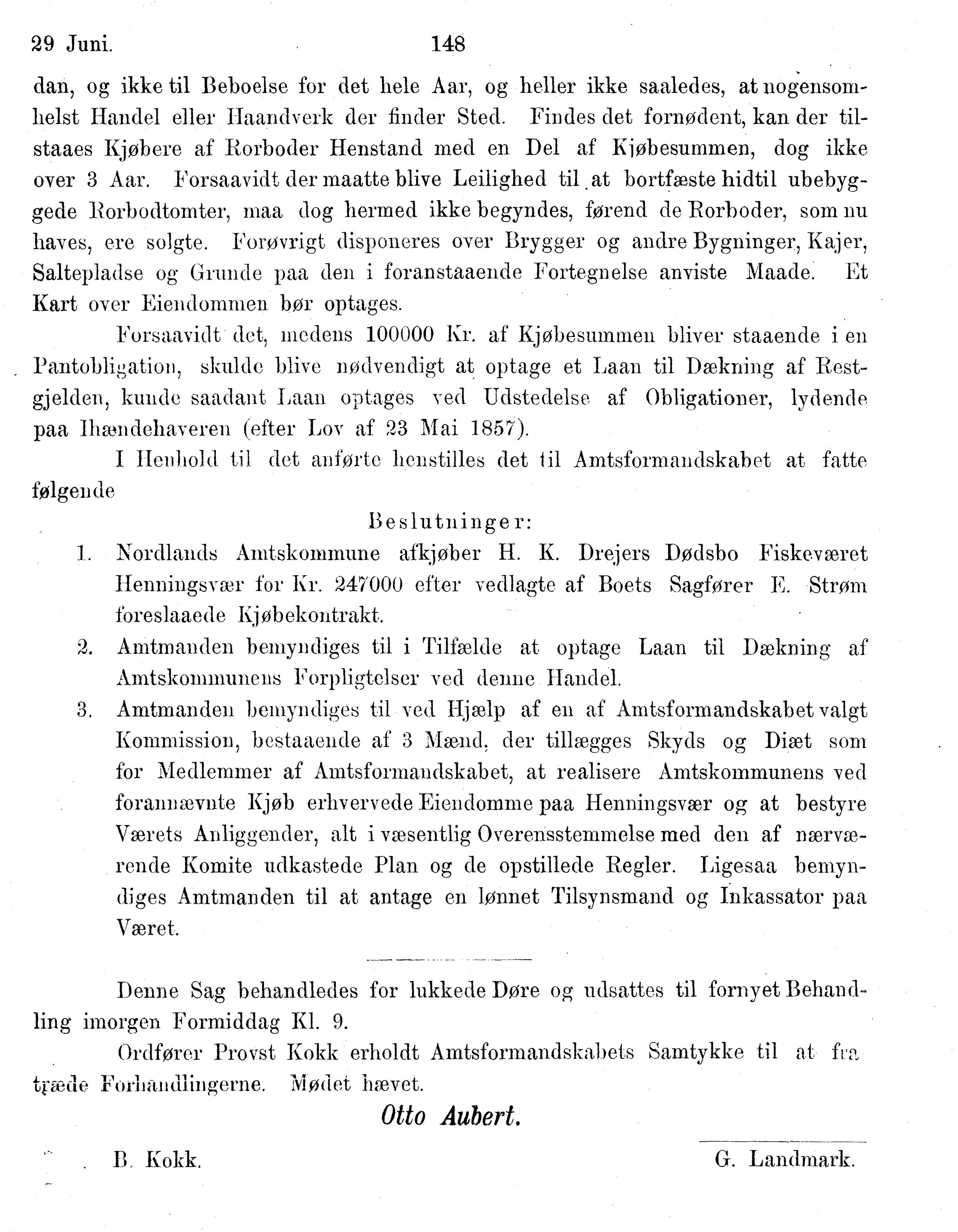 Nordland Fylkeskommune. Fylkestinget, AIN/NFK-17/176/A/Ac/L0014: Fylkestingsforhandlinger 1881-1885, 1881-1885