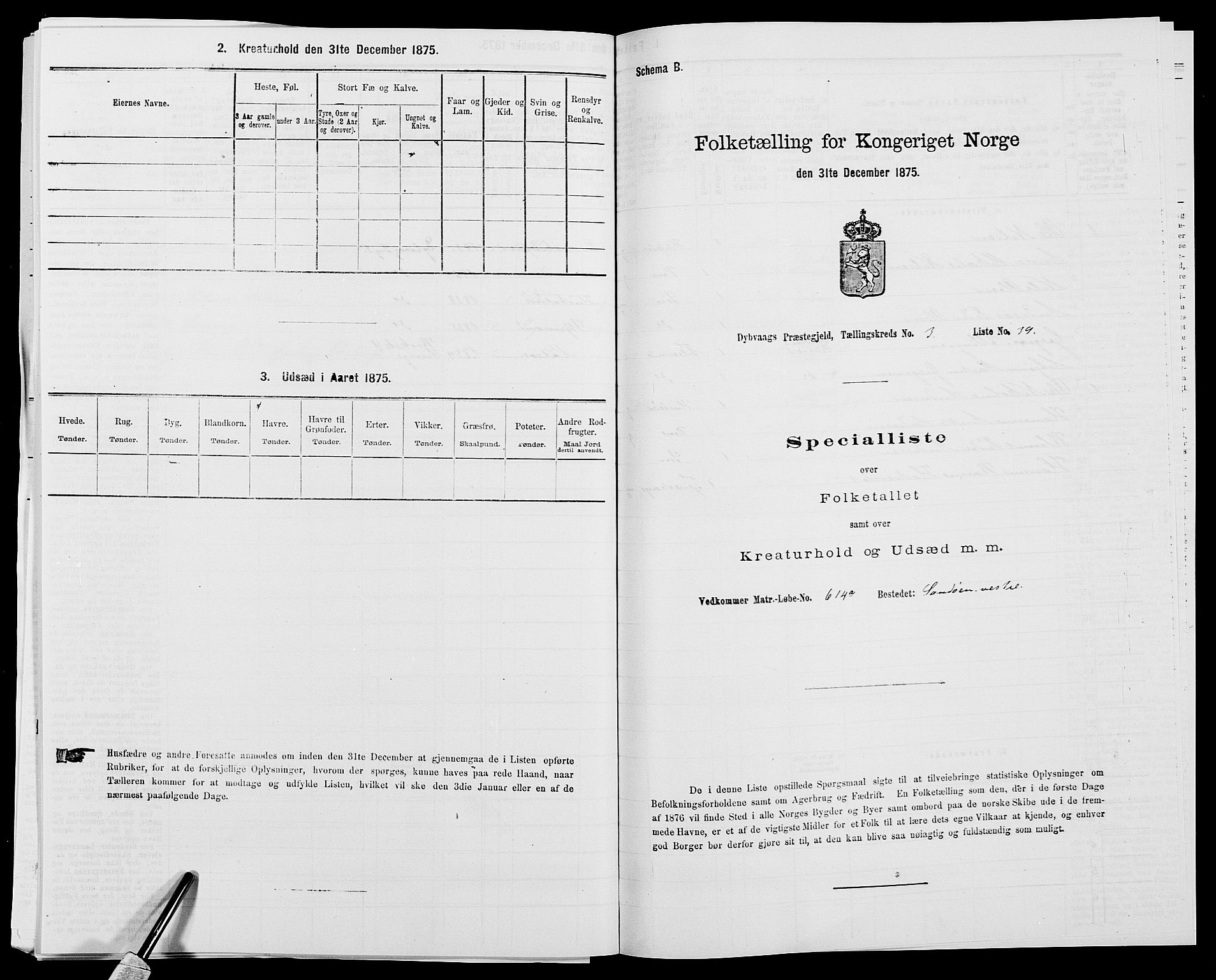 SAK, Folketelling 1875 for 0915P Dypvåg prestegjeld, 1875, s. 334