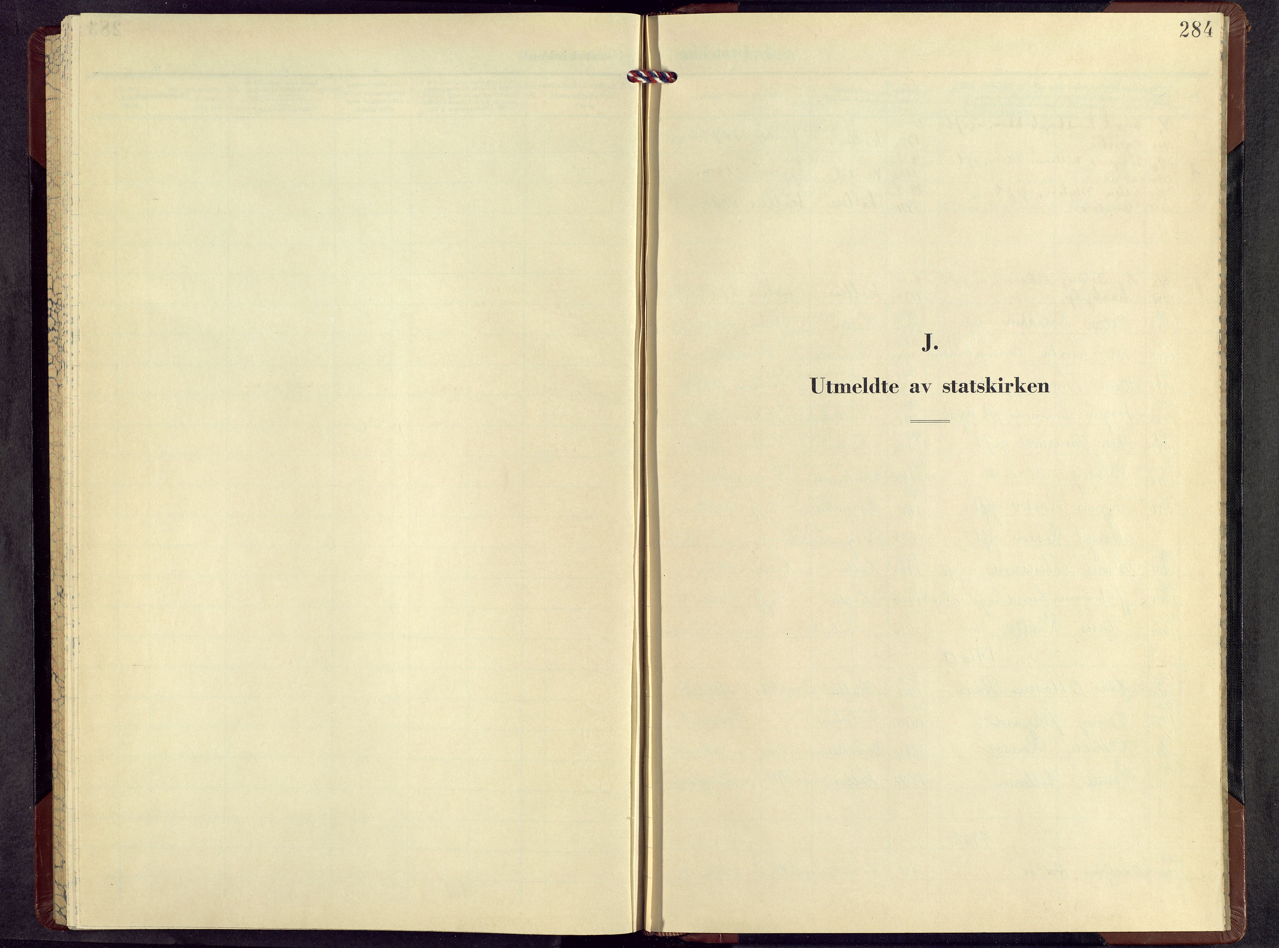 Kolbu prestekontor, SAH/PREST-110/H/Ha/Hab/L0005: Klokkerbok nr. 5, 1953-1966, s. 284