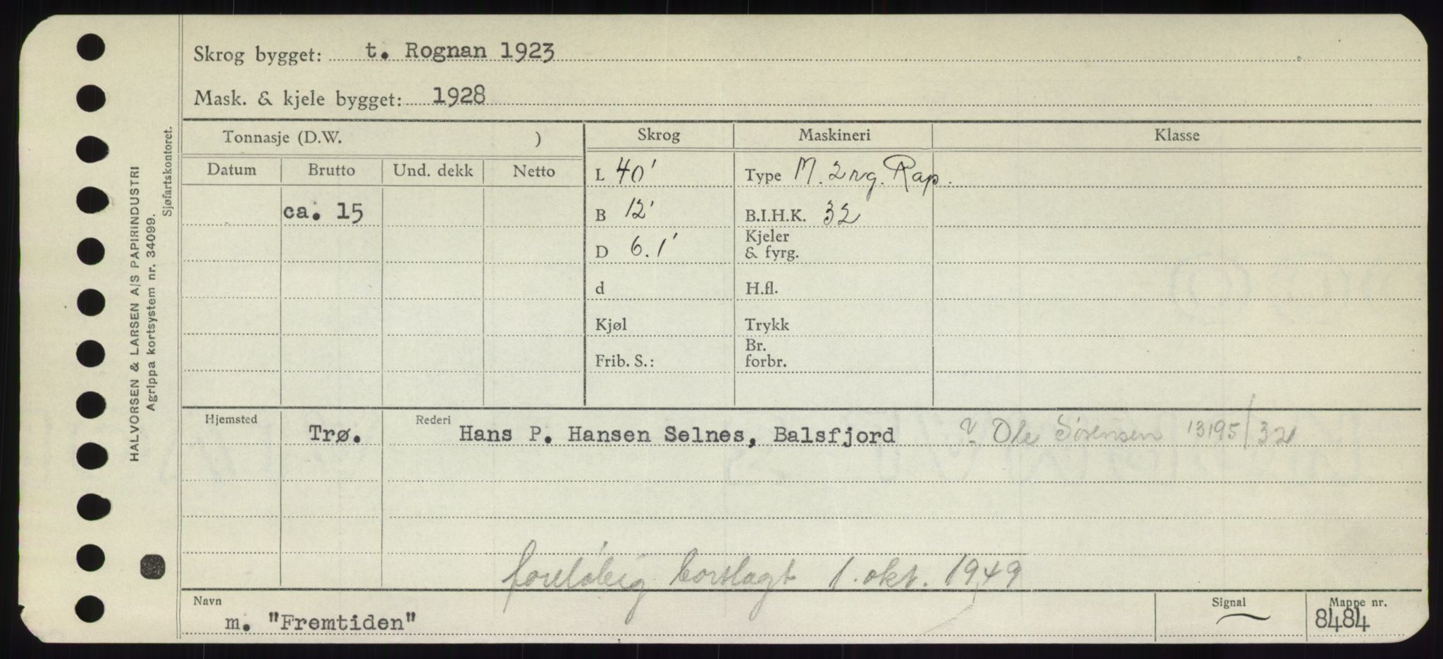 Sjøfartsdirektoratet med forløpere, Skipsmålingen, RA/S-1627/H/Hd/L0011: Fartøy, Fla-Får, s. 383