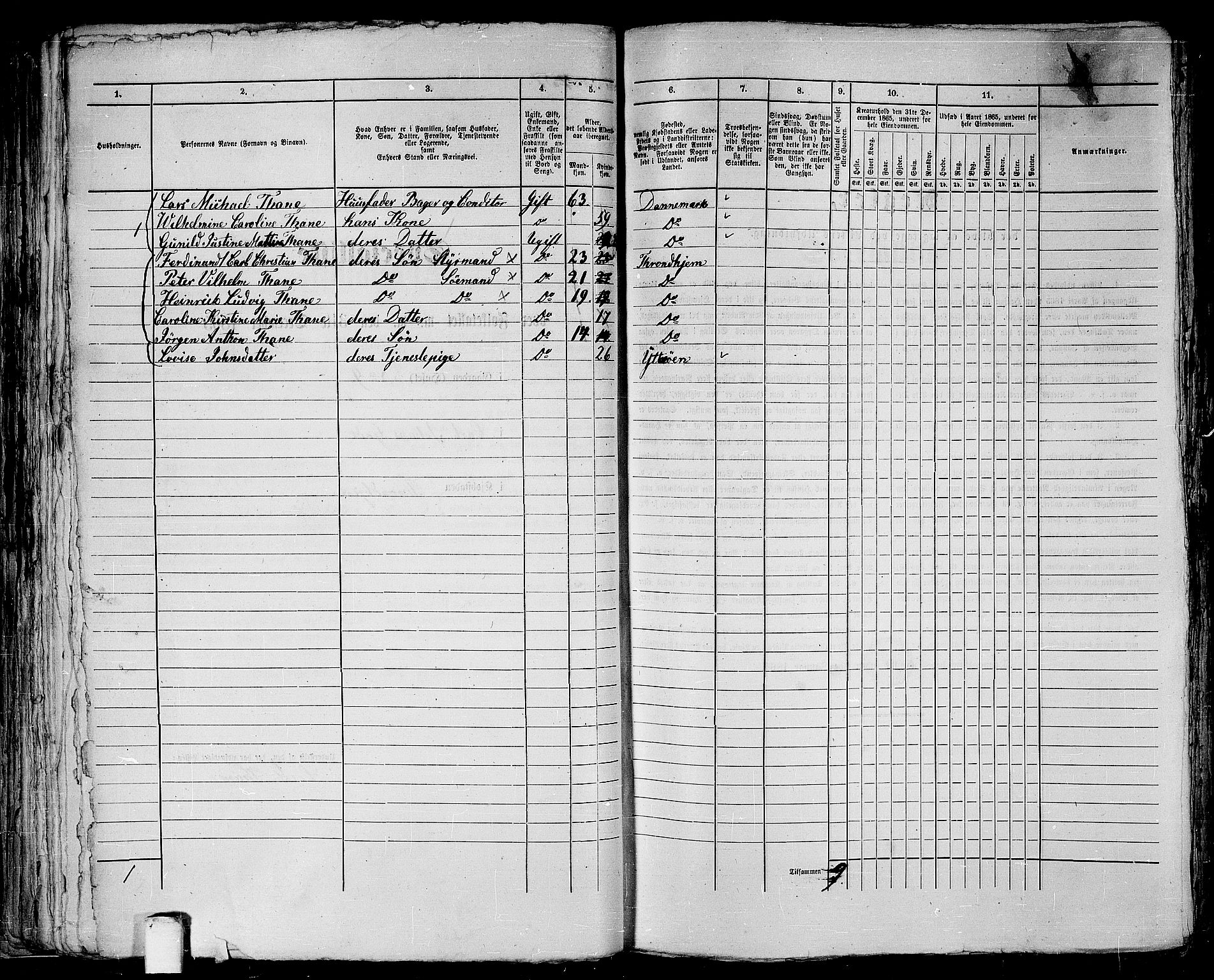 RA, Folketelling 1865 for 1601 Trondheim kjøpstad, 1865, s. 149