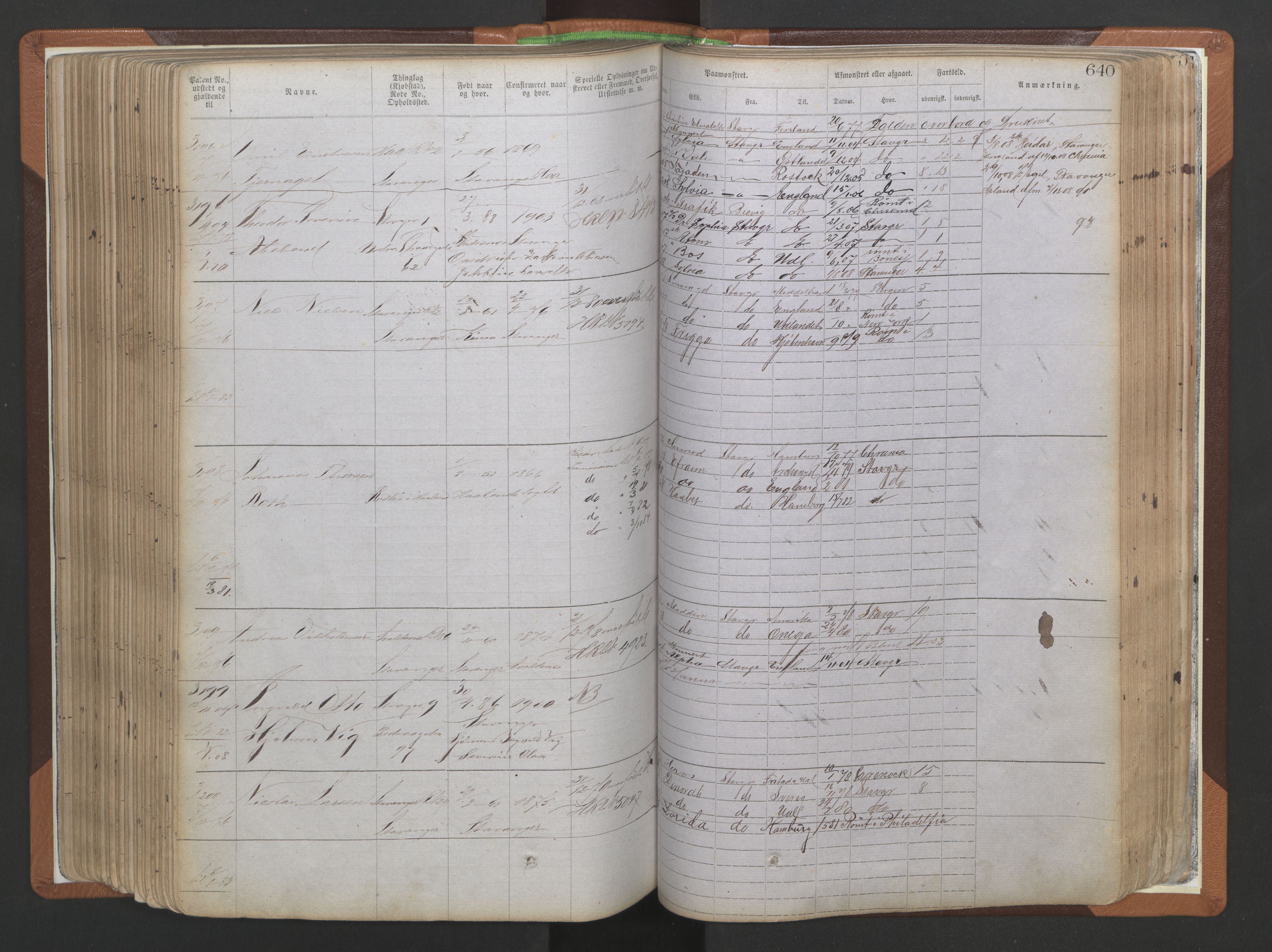 Stavanger sjømannskontor, AV/SAST-A-102006/F/Ff/L0009: Annotasjonsrulle, patentnr. 1805-3605 (dublett), 1872-1900, s. 283