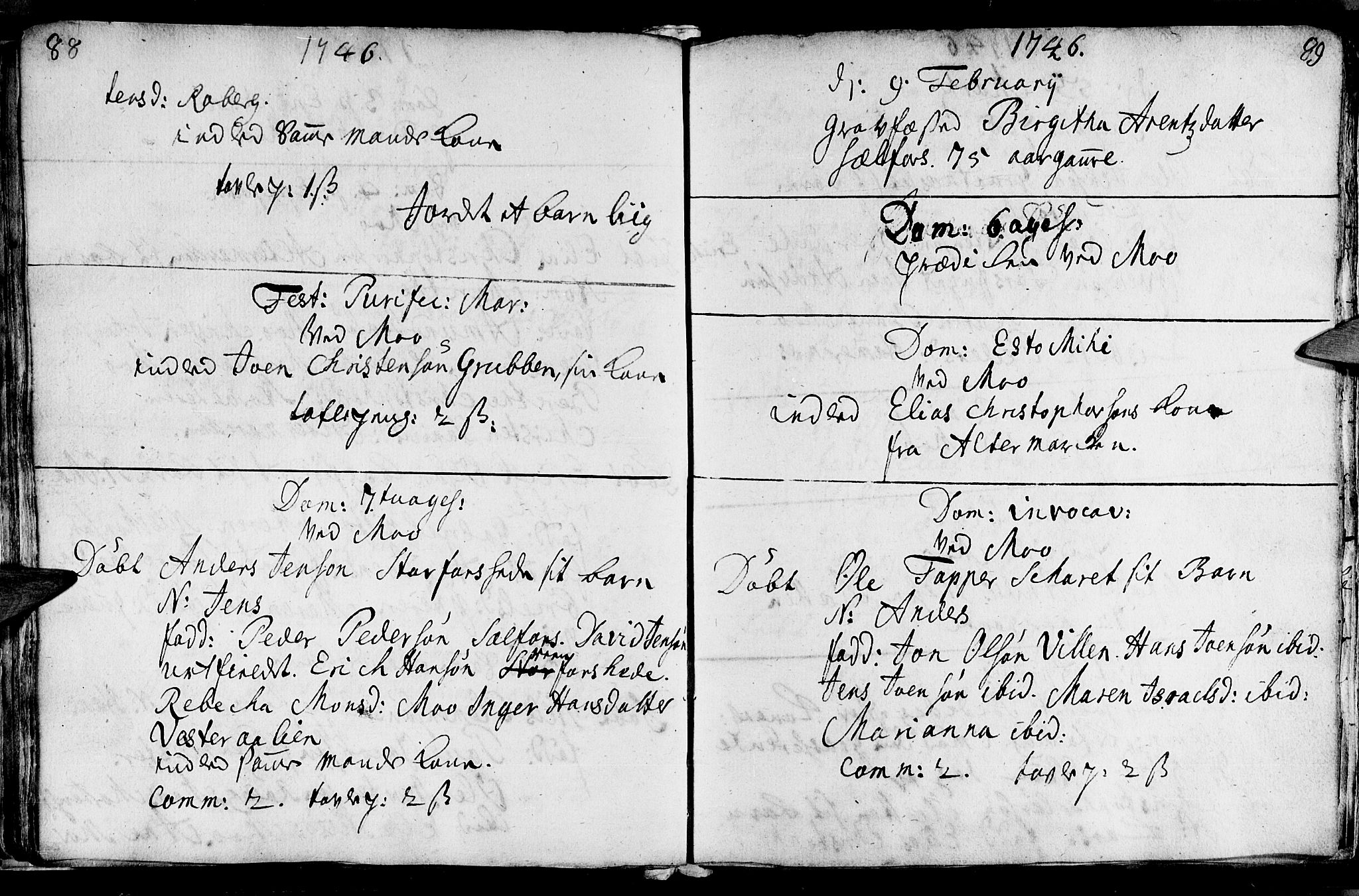 Ministerialprotokoller, klokkerbøker og fødselsregistre - Nordland, AV/SAT-A-1459/827/L0389: Ministerialbok nr. 827A01, 1740-1751, s. 88-89