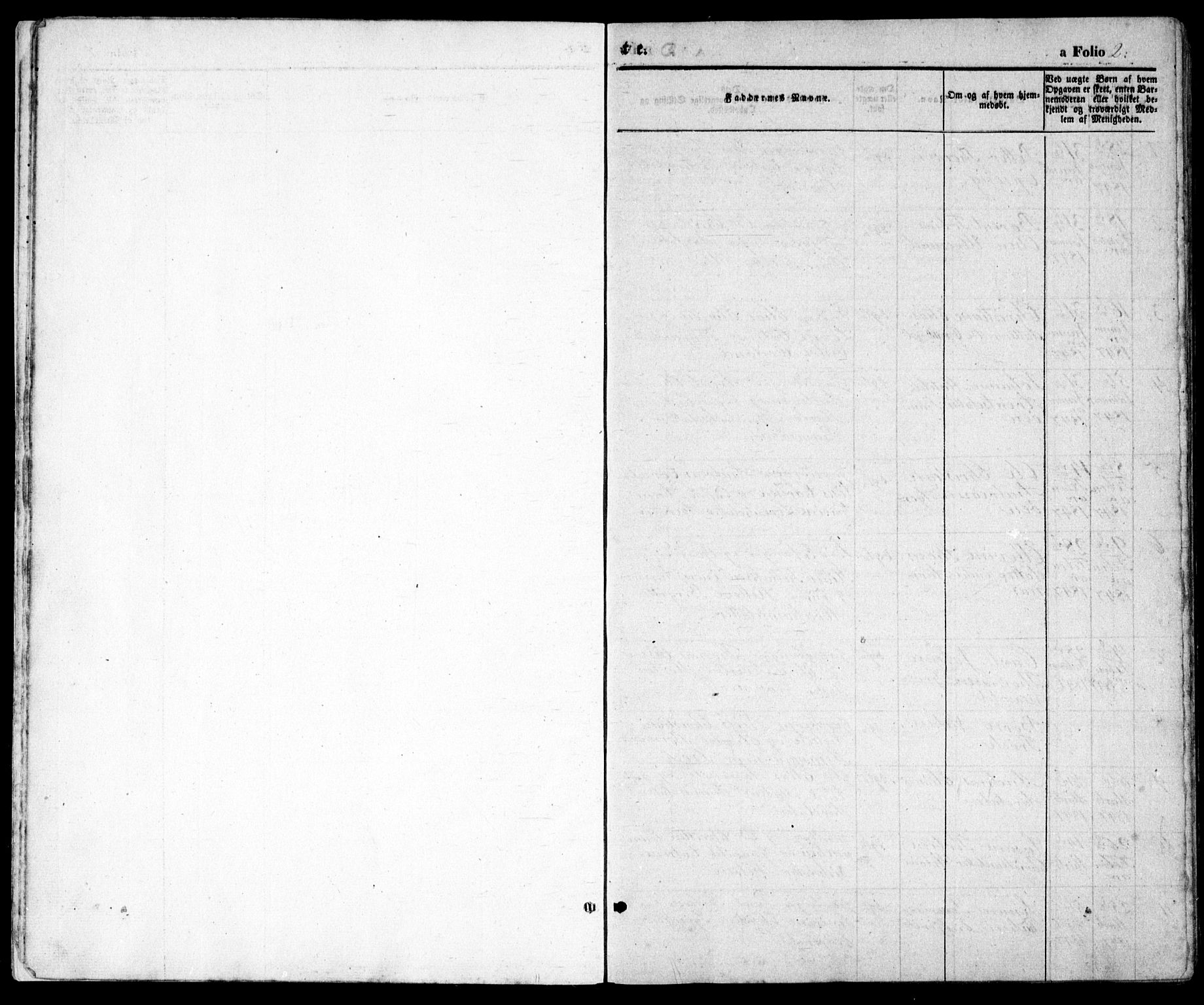 Høvåg sokneprestkontor, SAK/1111-0025/F/Fb/L0002: Klokkerbok nr. B 2, 1847-1869, s. 2