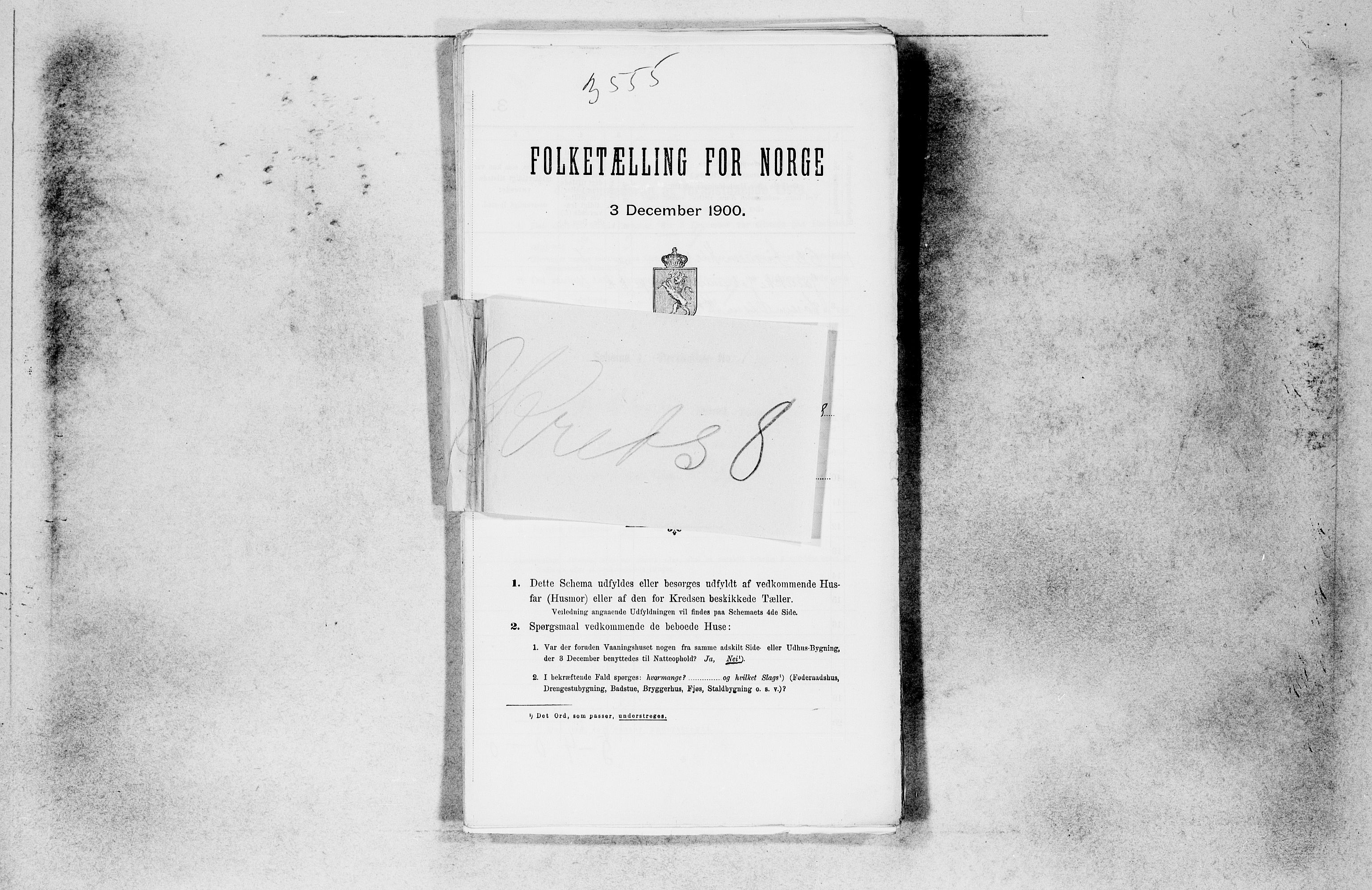SAB, Folketelling 1900 for 1429 Ytre Holmedal herred, 1900, s. 596