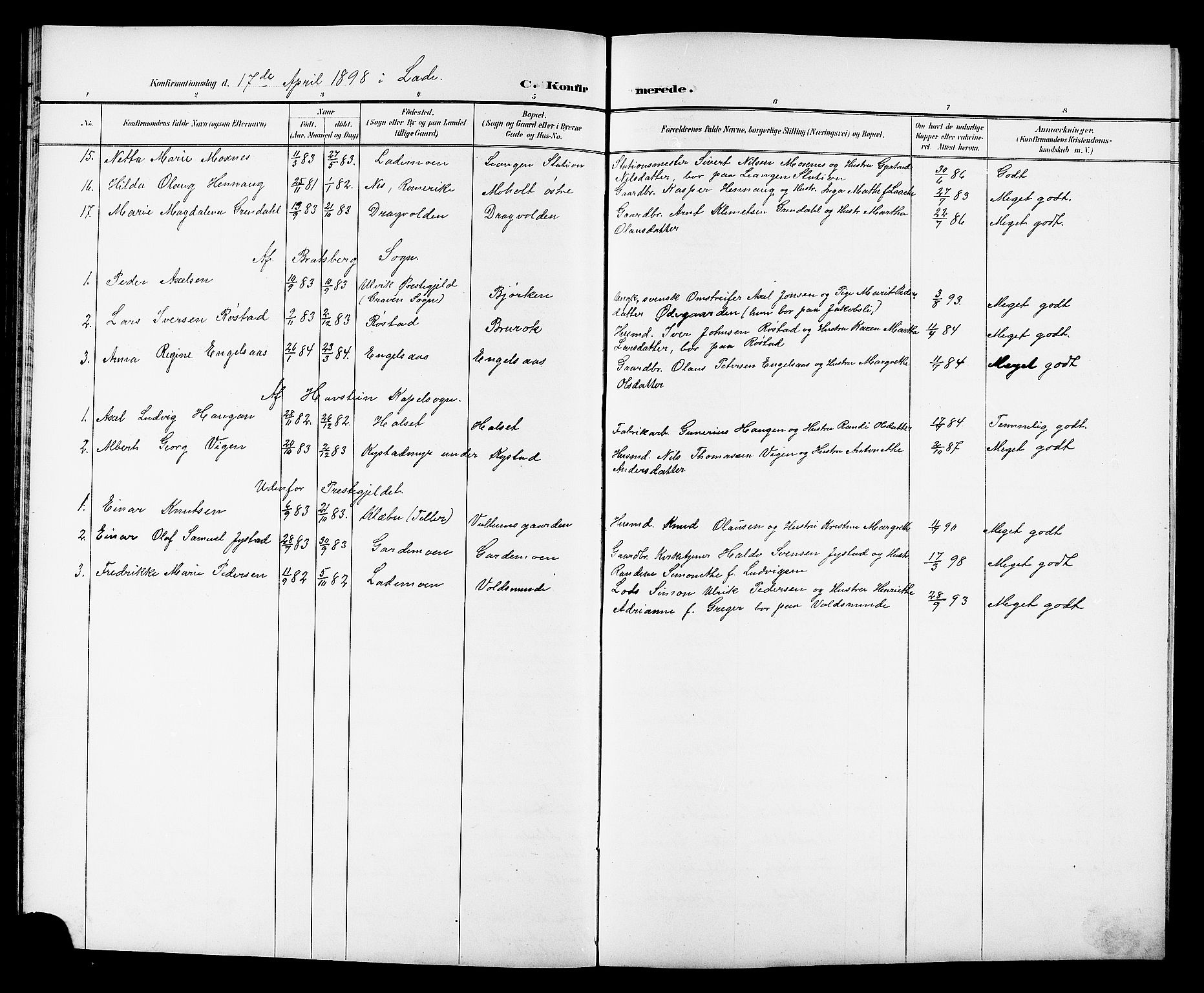 Ministerialprotokoller, klokkerbøker og fødselsregistre - Sør-Trøndelag, AV/SAT-A-1456/606/L0313: Klokkerbok nr. 606C09, 1895-1910