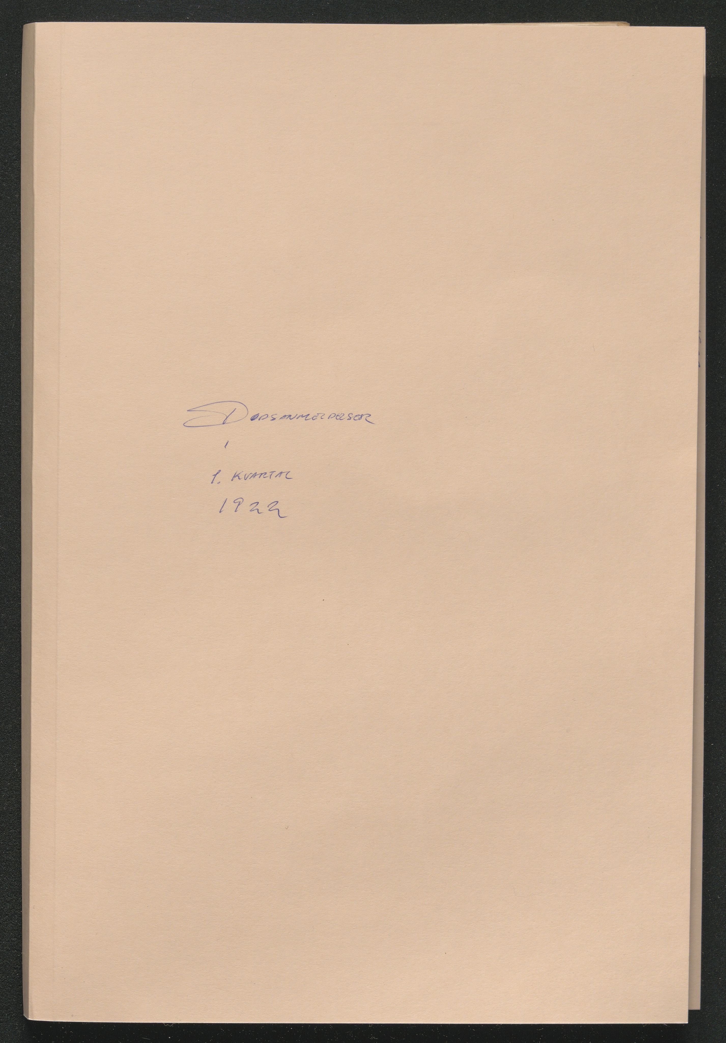 Eiker, Modum og Sigdal sorenskriveri, SAKO/A-123/H/Ha/Hab/L0041: Dødsfallsmeldinger, 1922-1923, s. 1
