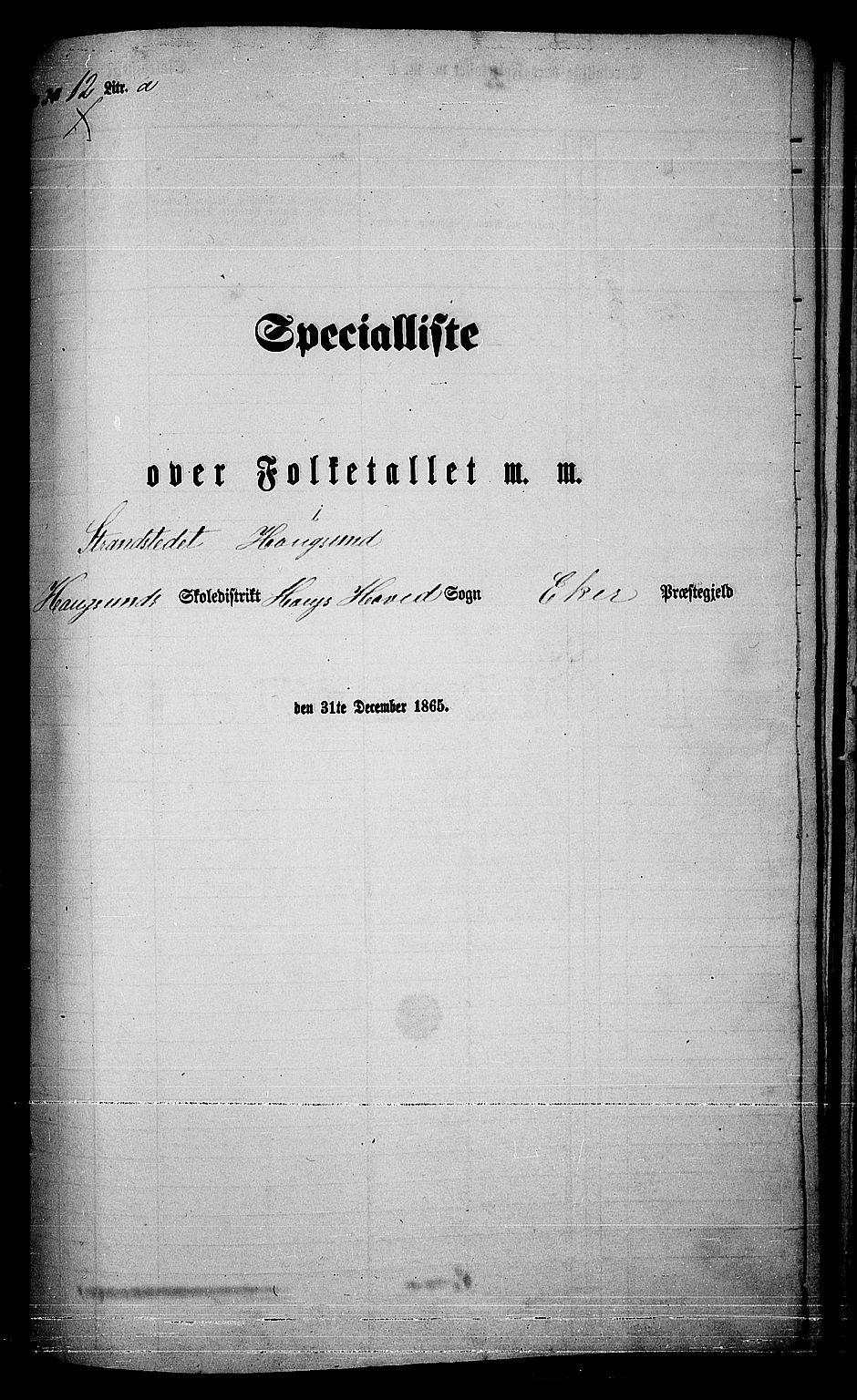 RA, Folketelling 1865 for 0624P Eiker prestegjeld, 1865, s. 198