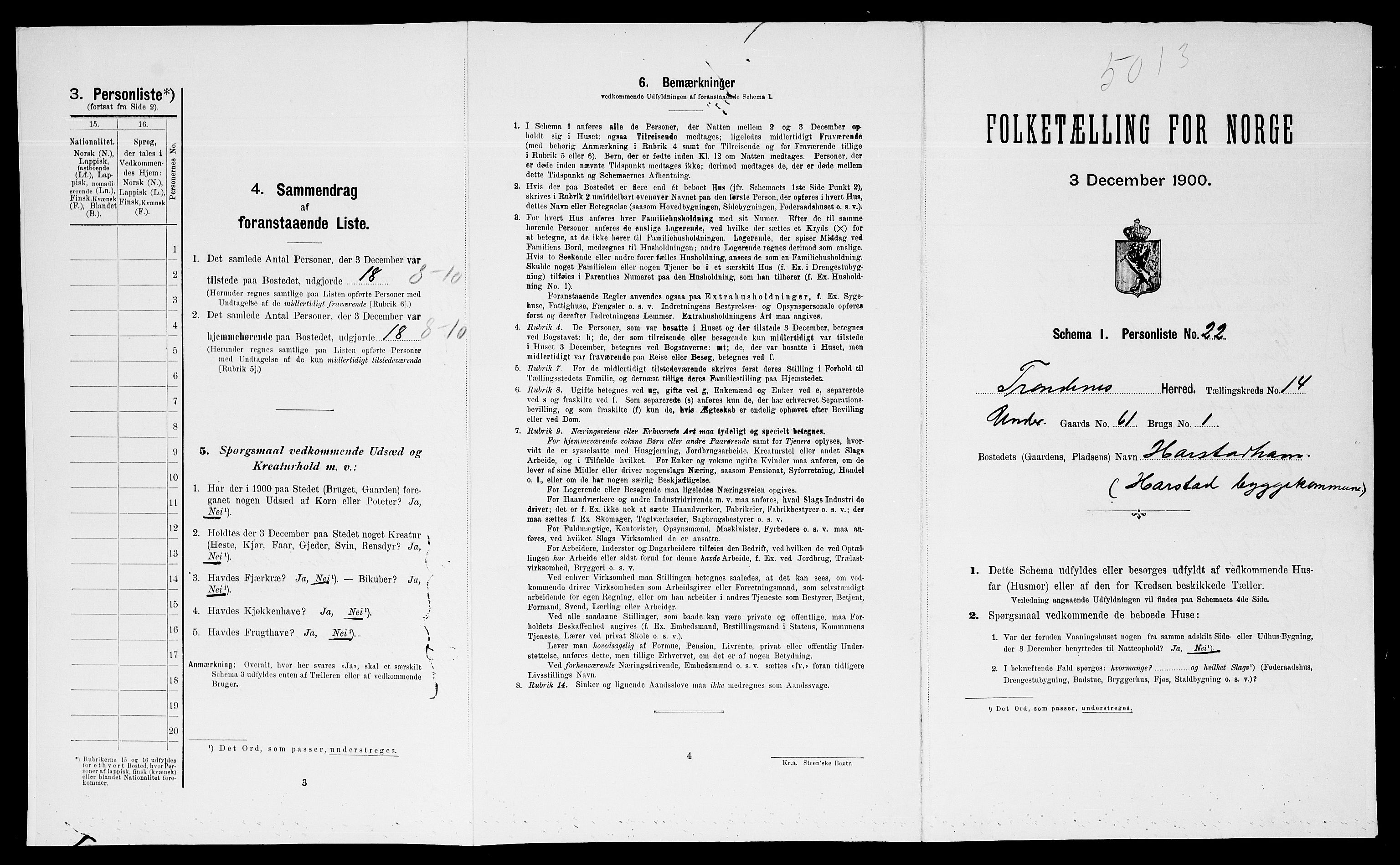 SATØ, Folketelling 1900 for 1914 Trondenes herred, 1900, s. 1695