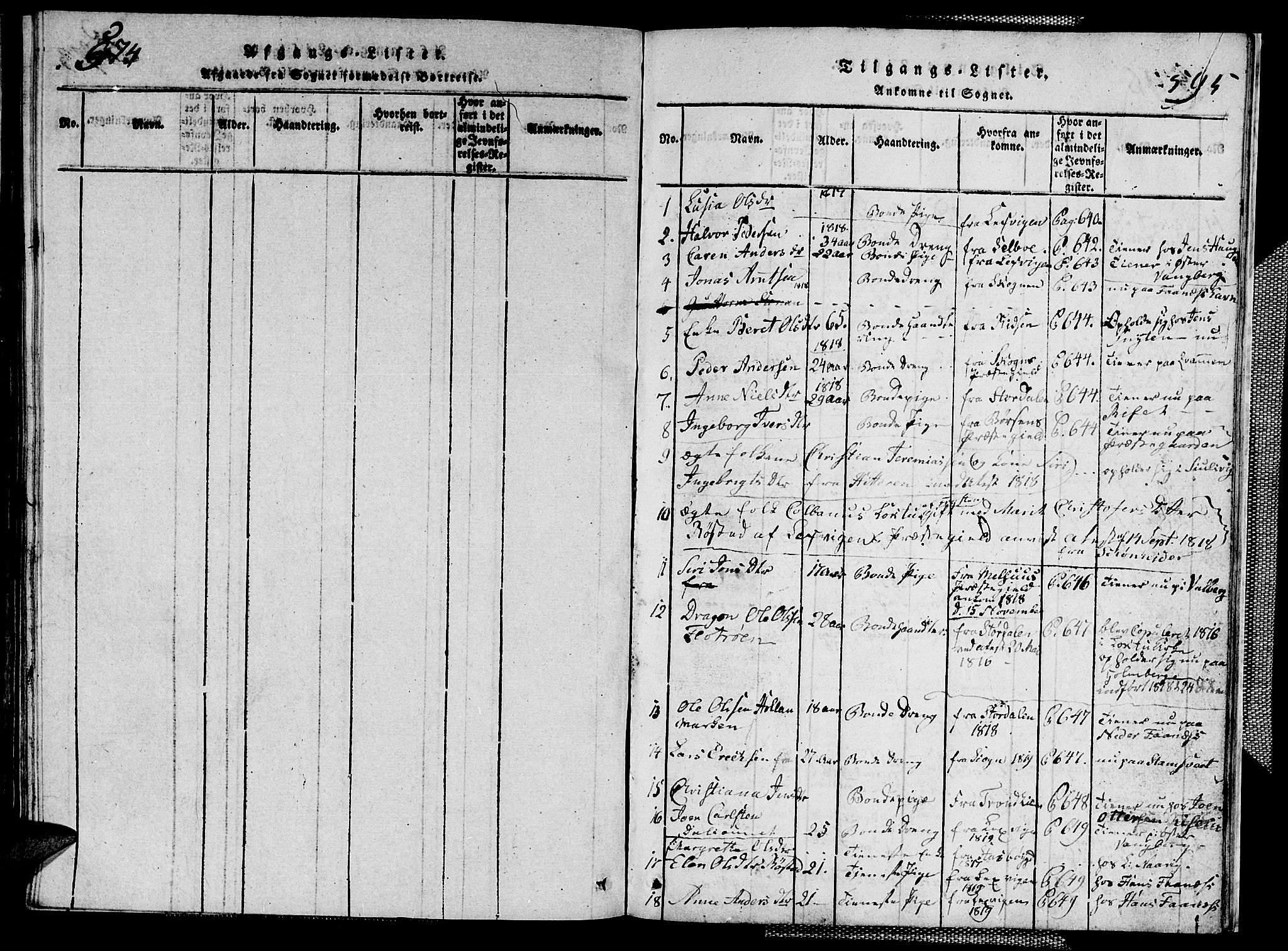 Ministerialprotokoller, klokkerbøker og fødselsregistre - Nord-Trøndelag, SAT/A-1458/713/L0124: Klokkerbok nr. 713C01, 1817-1827, s. 574-595