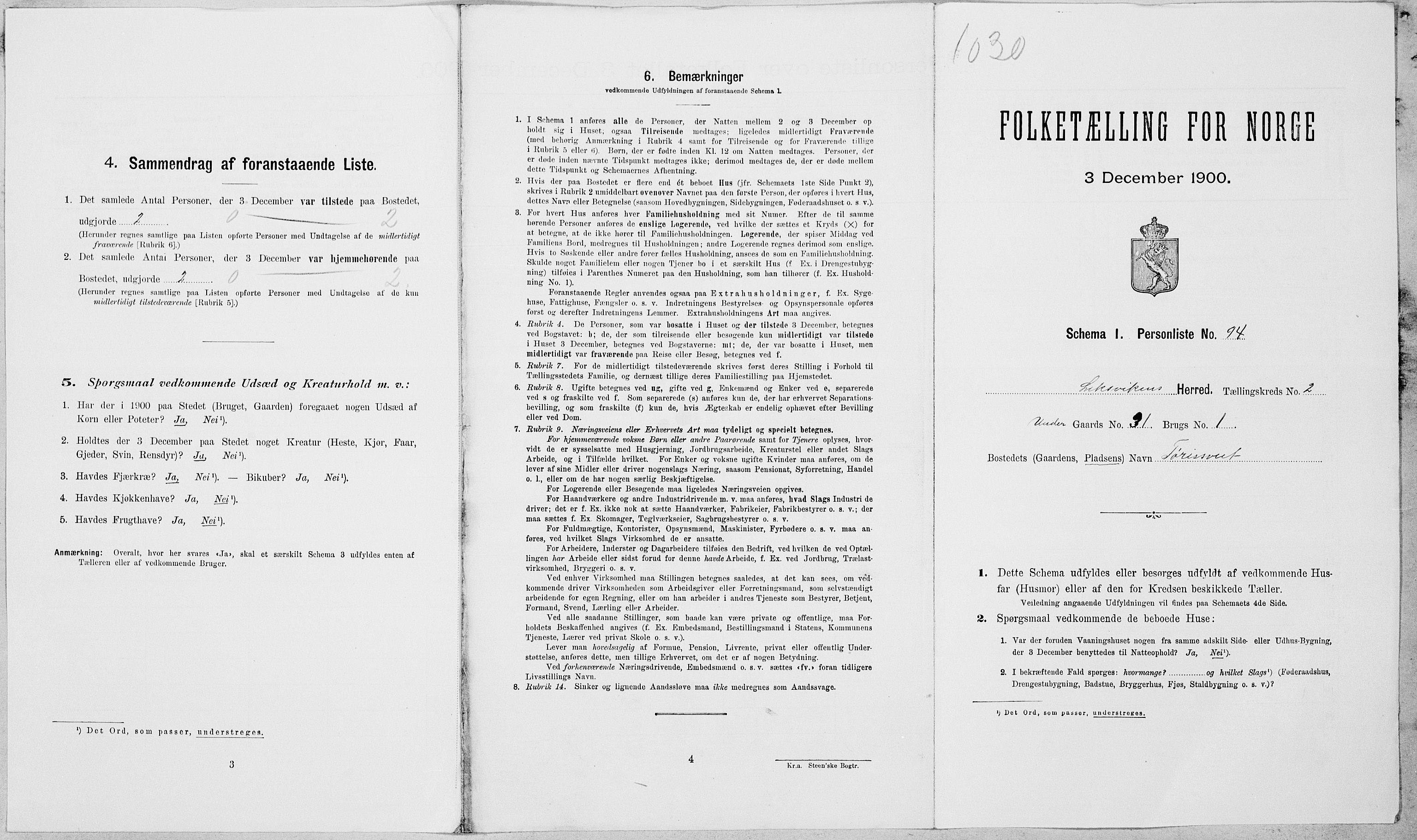 SAT, Folketelling 1900 for 1718 Leksvik herred, 1900, s. 342