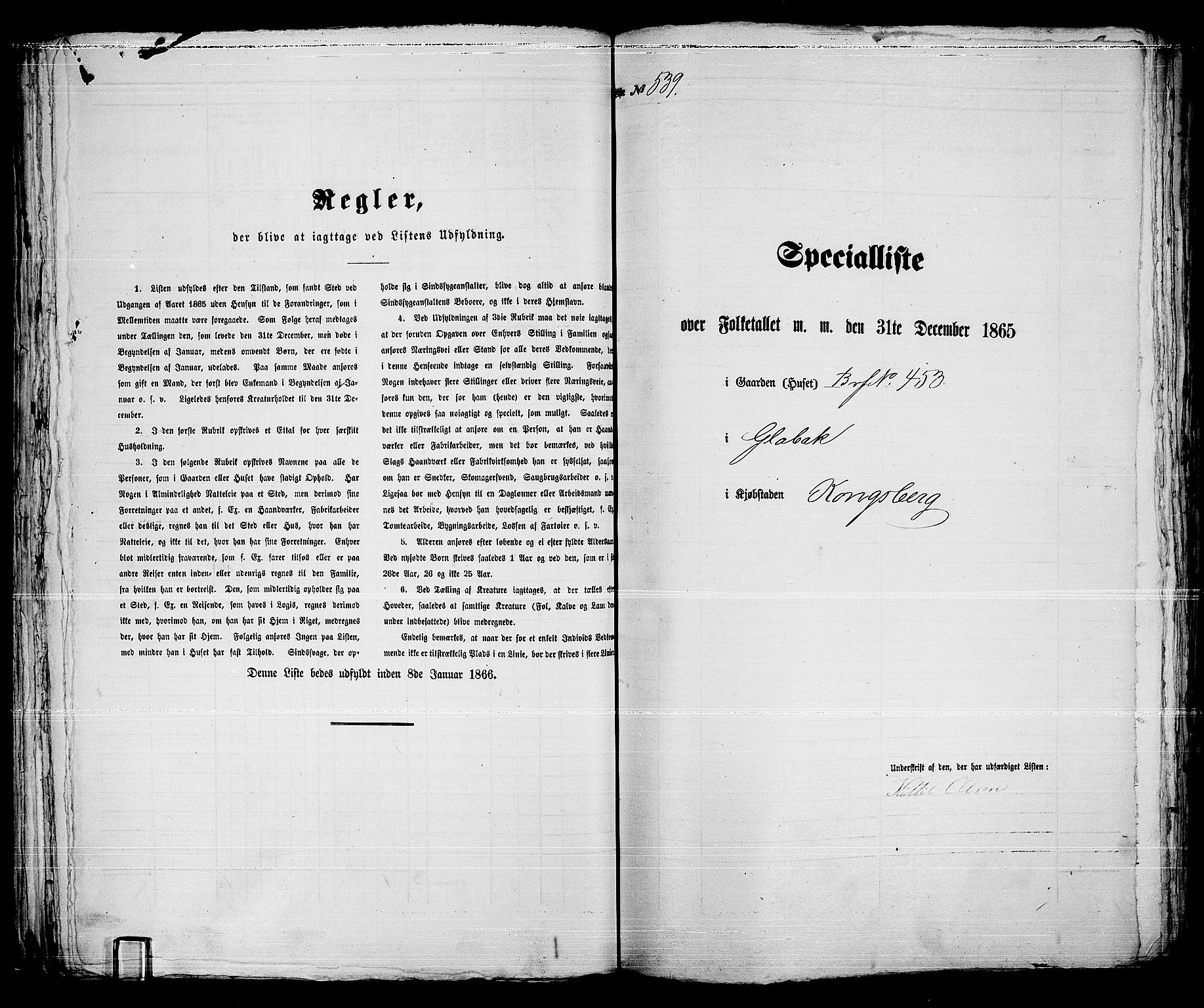 RA, Folketelling 1865 for 0604B Kongsberg prestegjeld, Kongsberg kjøpstad, 1865, s. 1090