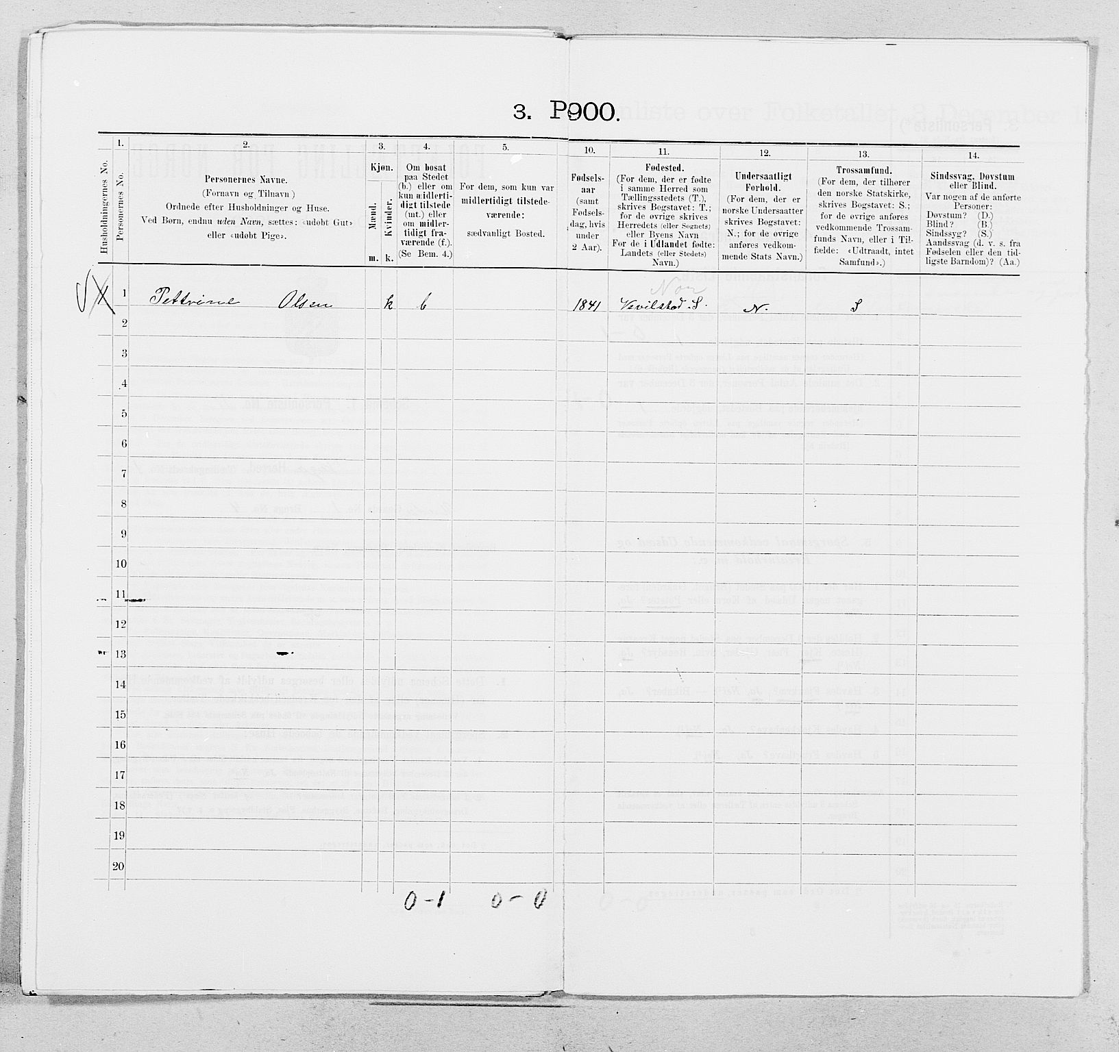 SAT, Folketelling 1900 for 1815 Vega herred, 1900, s. 67