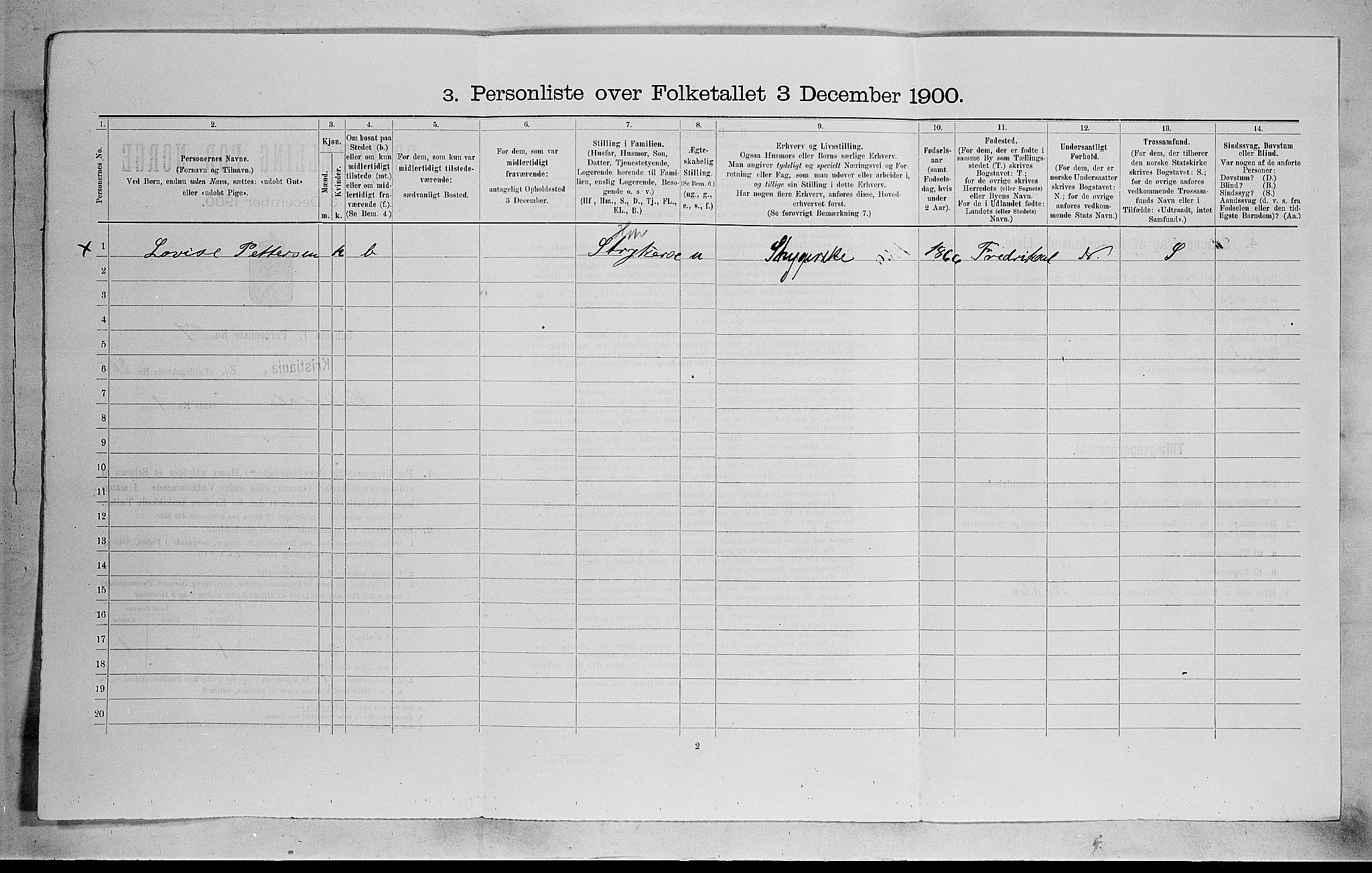 SAO, Folketelling 1900 for 0301 Kristiania kjøpstad, 1900, s. 32047