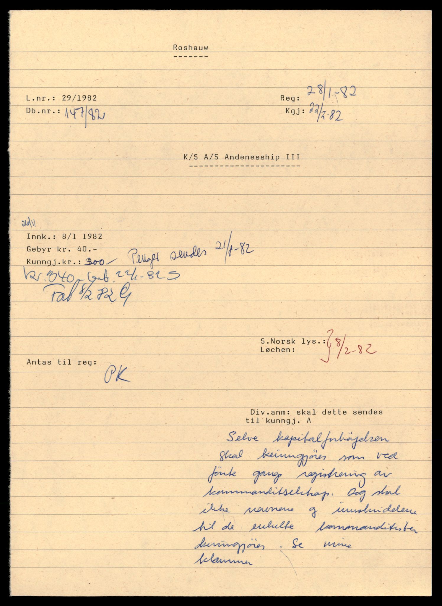 Asker og Bærum tingrett, AV/SAT-A-10379/K/Kb/Kbb/L0047: Aksjeselskap i Bærum, Ande - Aos, 1944-1989, s. 1